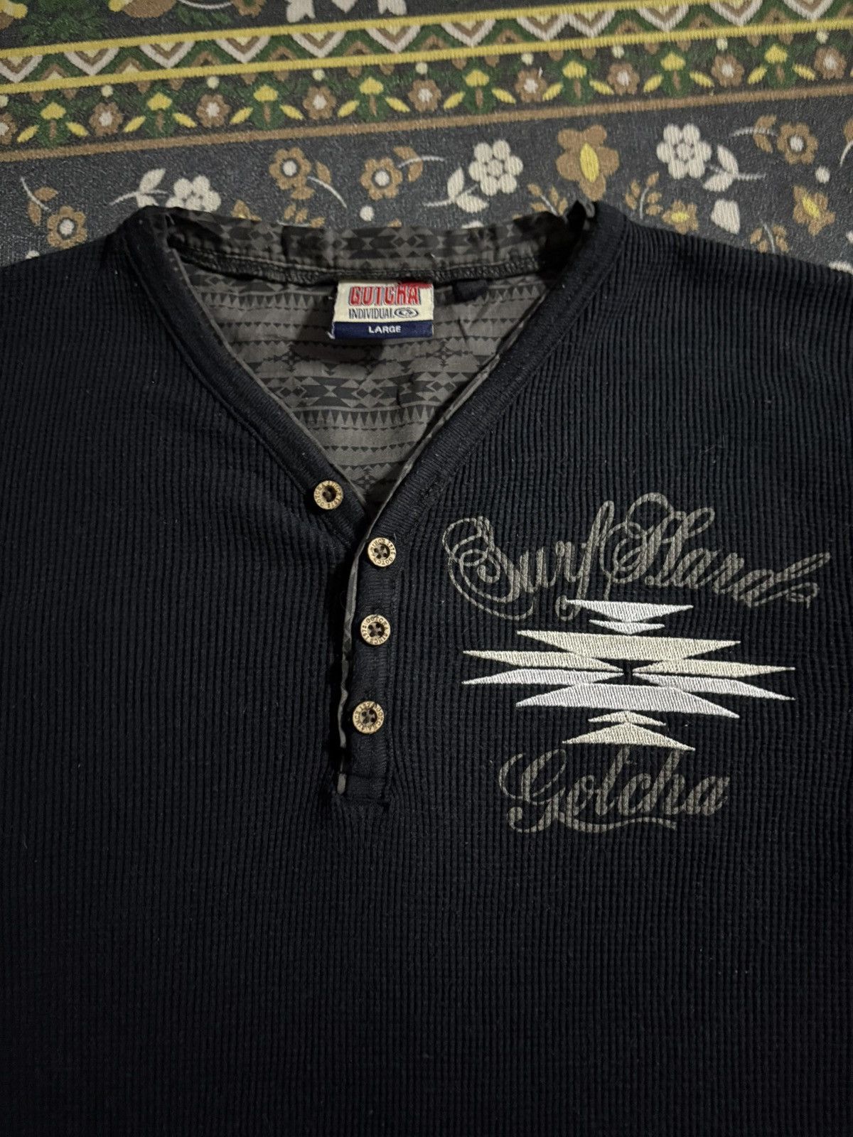 Gotcha Japanese Brand Gotcha Knit Navajo Style Long Sleeve T-Shirt Size US S / EU 44-46 / 1 - 3 Thumbnail