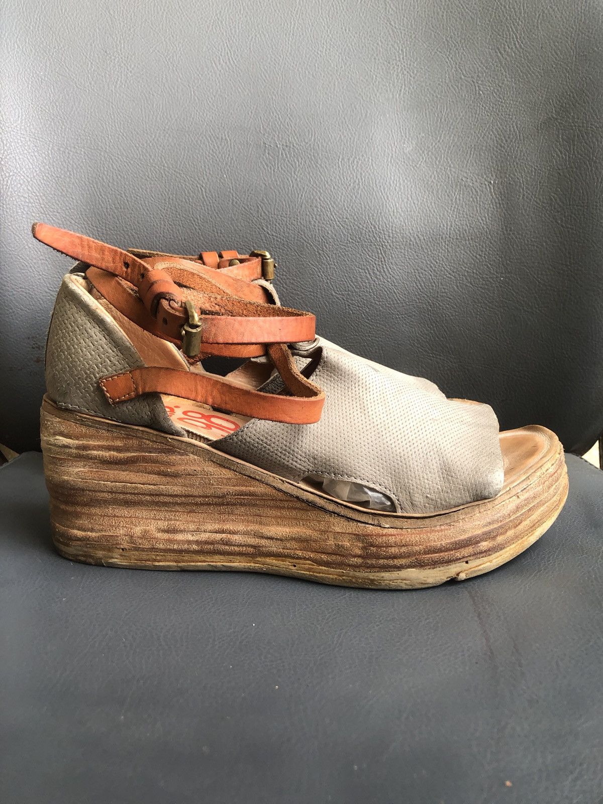 A.S.98 A.S 98 Grey Leather Pumps Size 38 Size US 8 / IT 38 - 6 Thumbnail