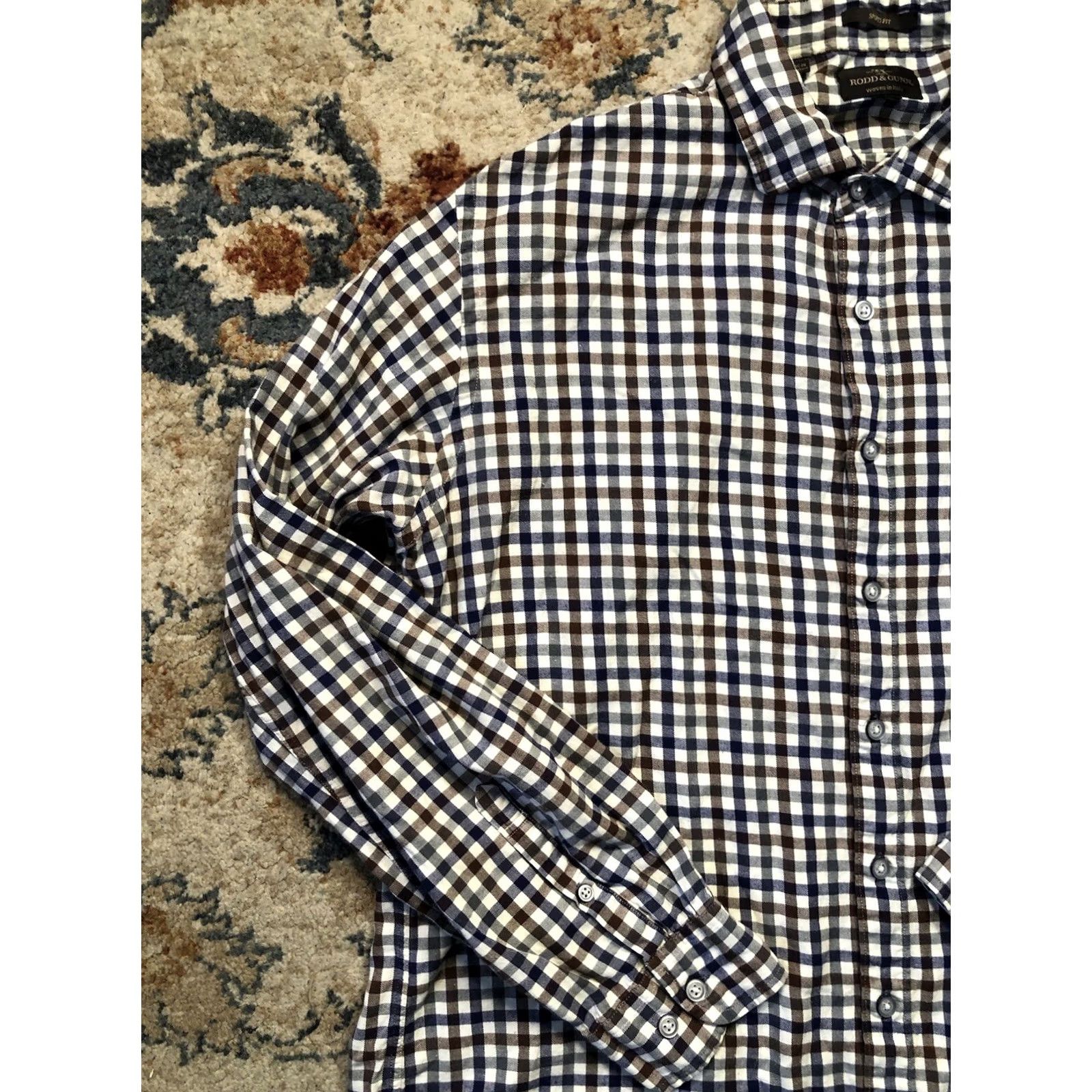 Rodd & Gunn Rodd & Gunn Shirt Plaid Button Down Men’s XL Blue Multicolor Cotton Athletic Sports Fit Long Sleeve Button-Up Collared Size US XL / EU 56 / 4 - 3 Thumbnail