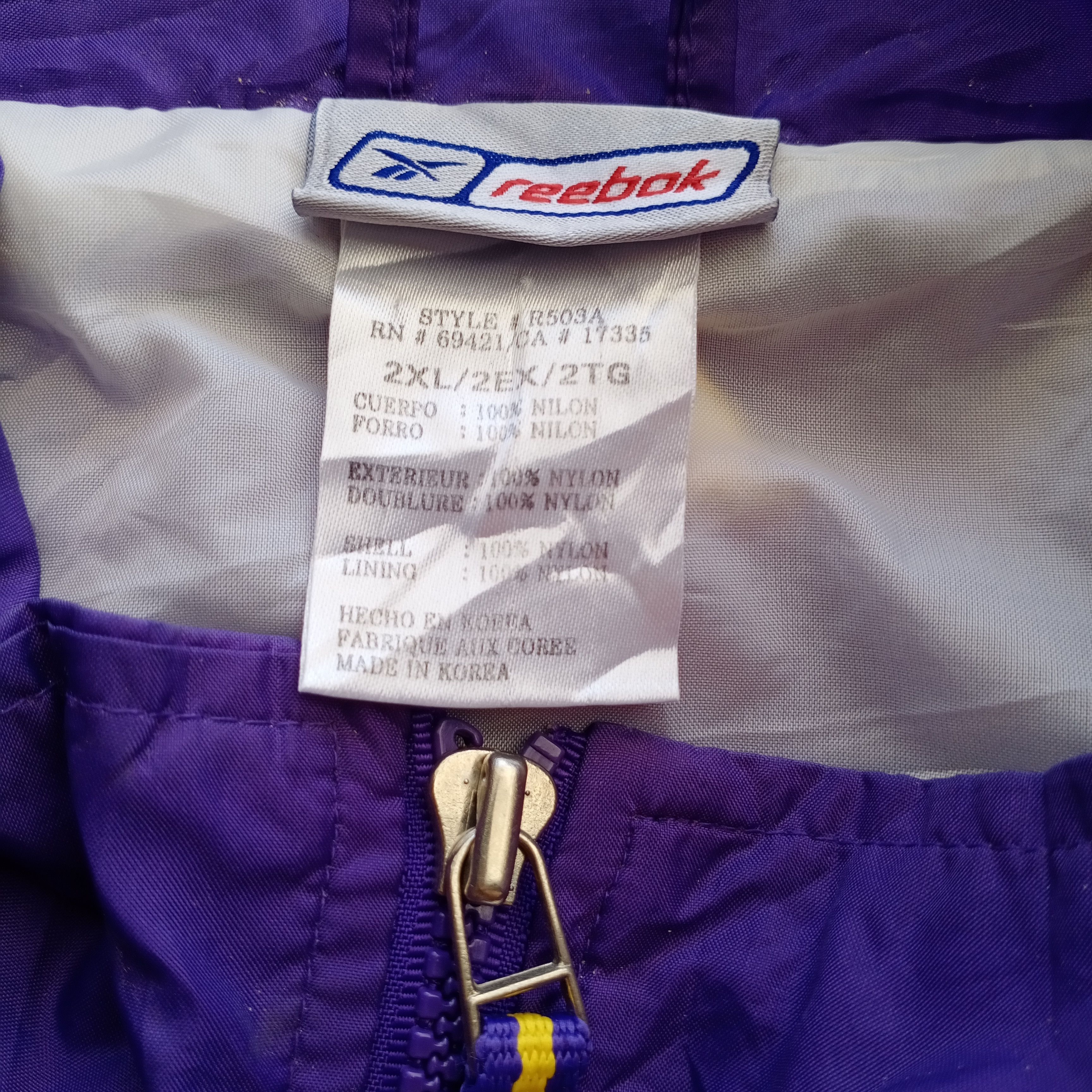 Reebok Vintage 90s Reebok LA Lakers windbreaker NBA basketball Size US XXL / EU 58 / 5 - 5 Thumbnail