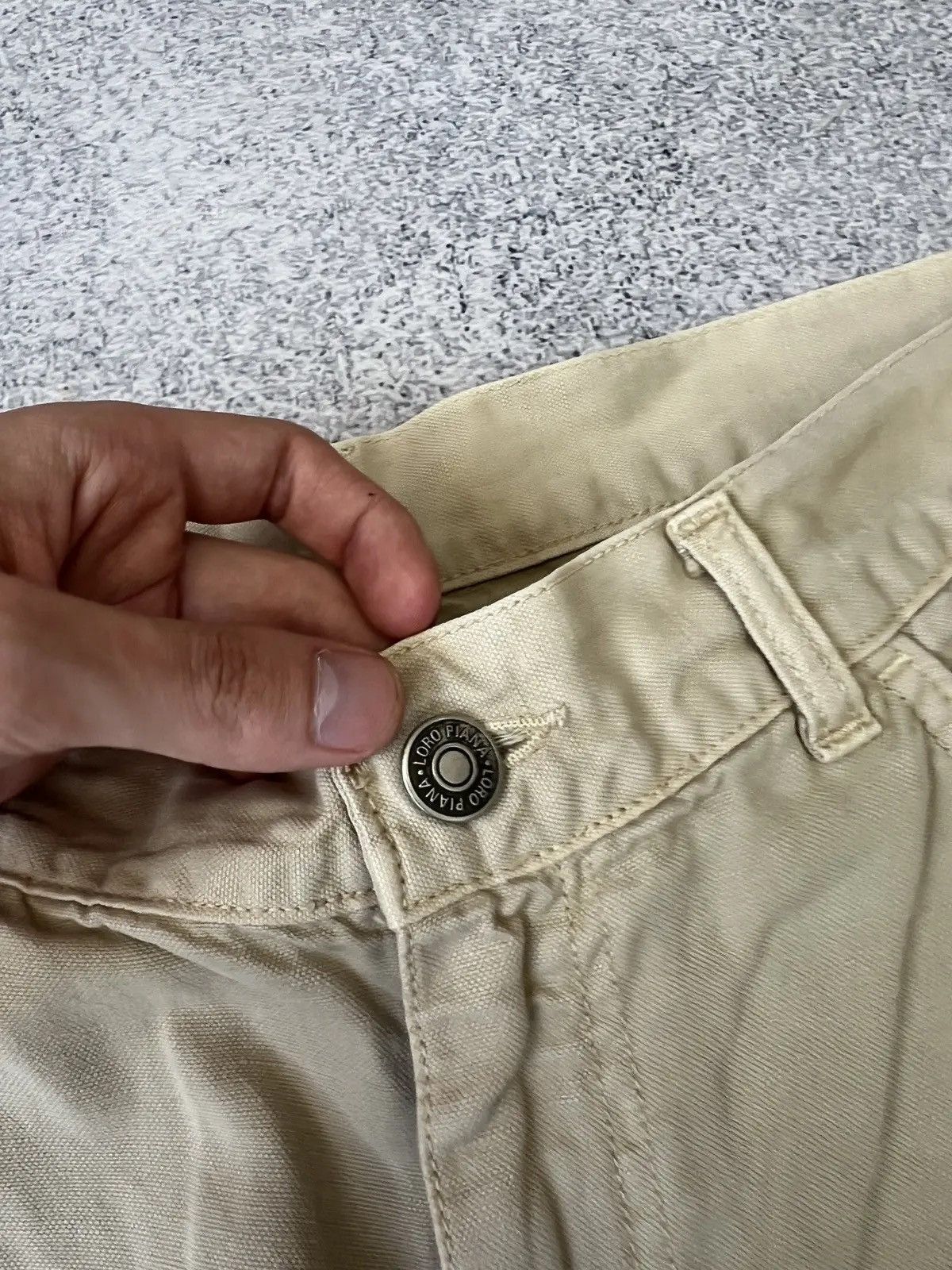 Designer × Loro Piana × Vintage Vintage Men's Loro Piana Cotton Chino Pants Beige Size US 32 / EU 48 - 8 Thumbnail