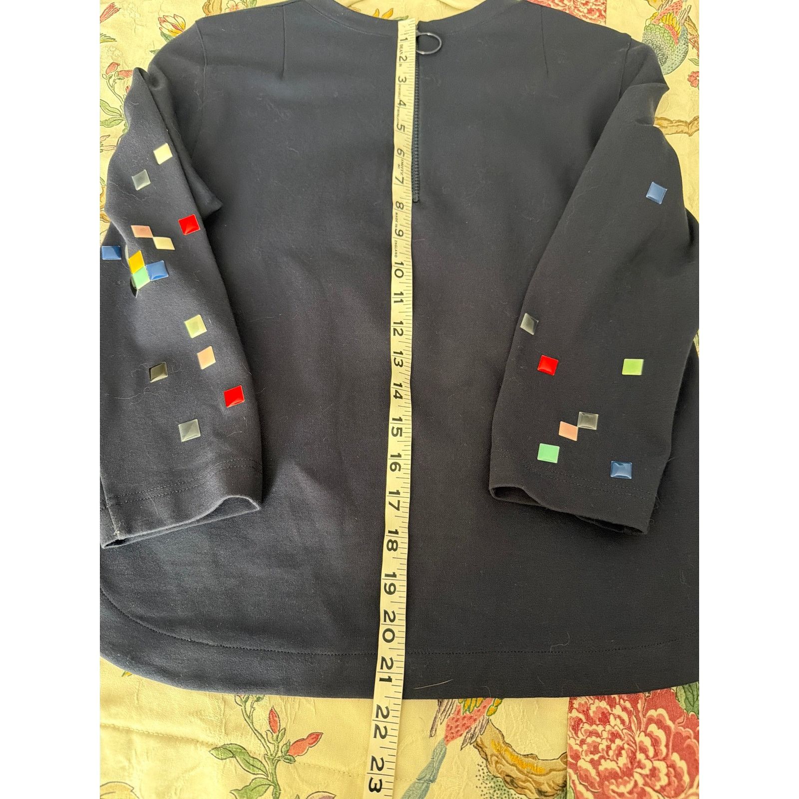 Akris 0231 Akris Punto Pixel Stud Embellished Navy Size 6 EU 40 Size M / US 6-8 / IT 42-44 - 10 Thumbnail
