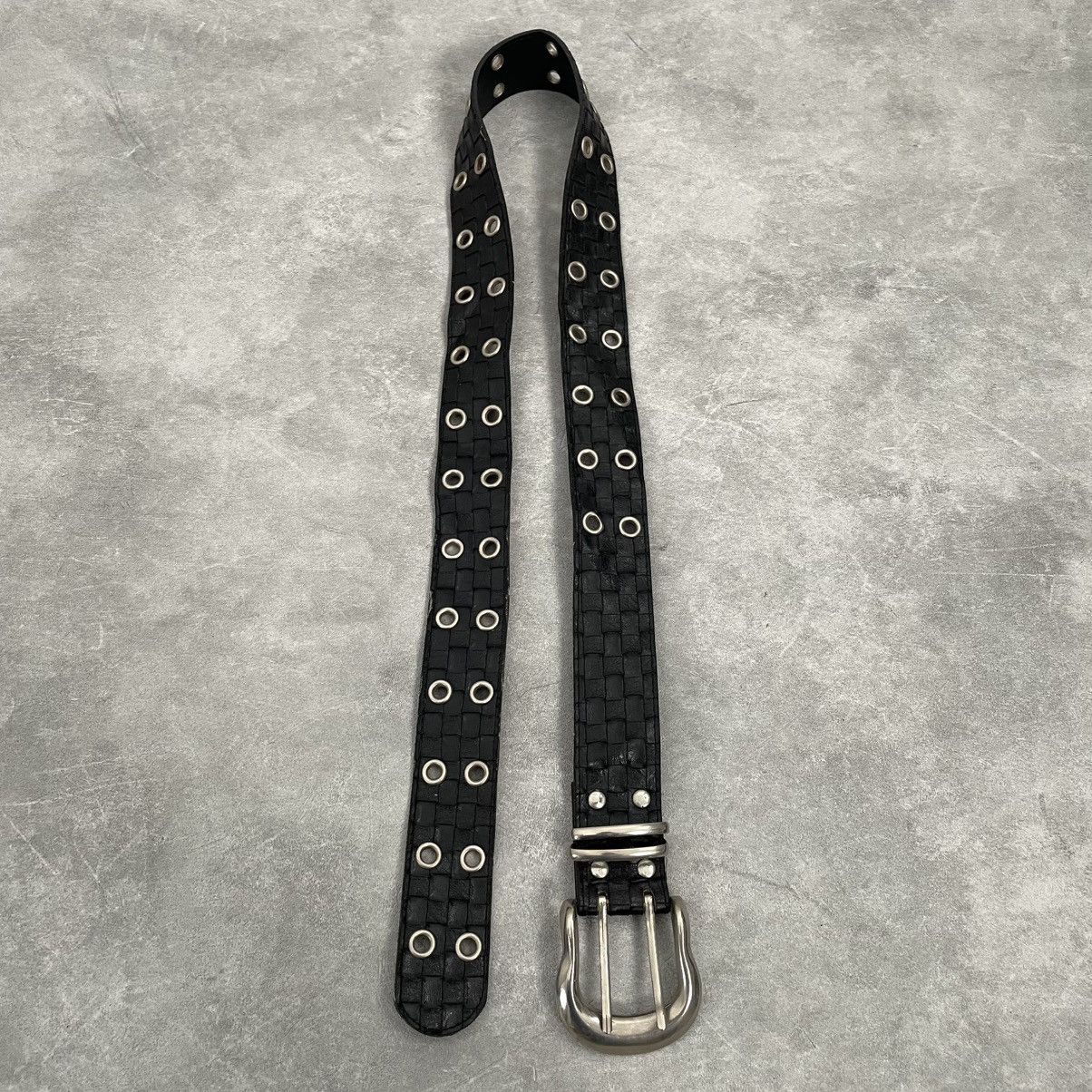 Pre-owned If Six Was Nine X Le Grande Bleu L G B Black Double Prong Casual Pattern Belt Punk Goth Styled
