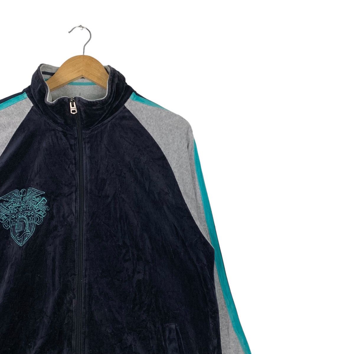 Japanese Brand KISSMARK Colorblock Velvet Jacket #1041-C47 Size US L / EU 52-54 / 3 - 5 Thumbnail