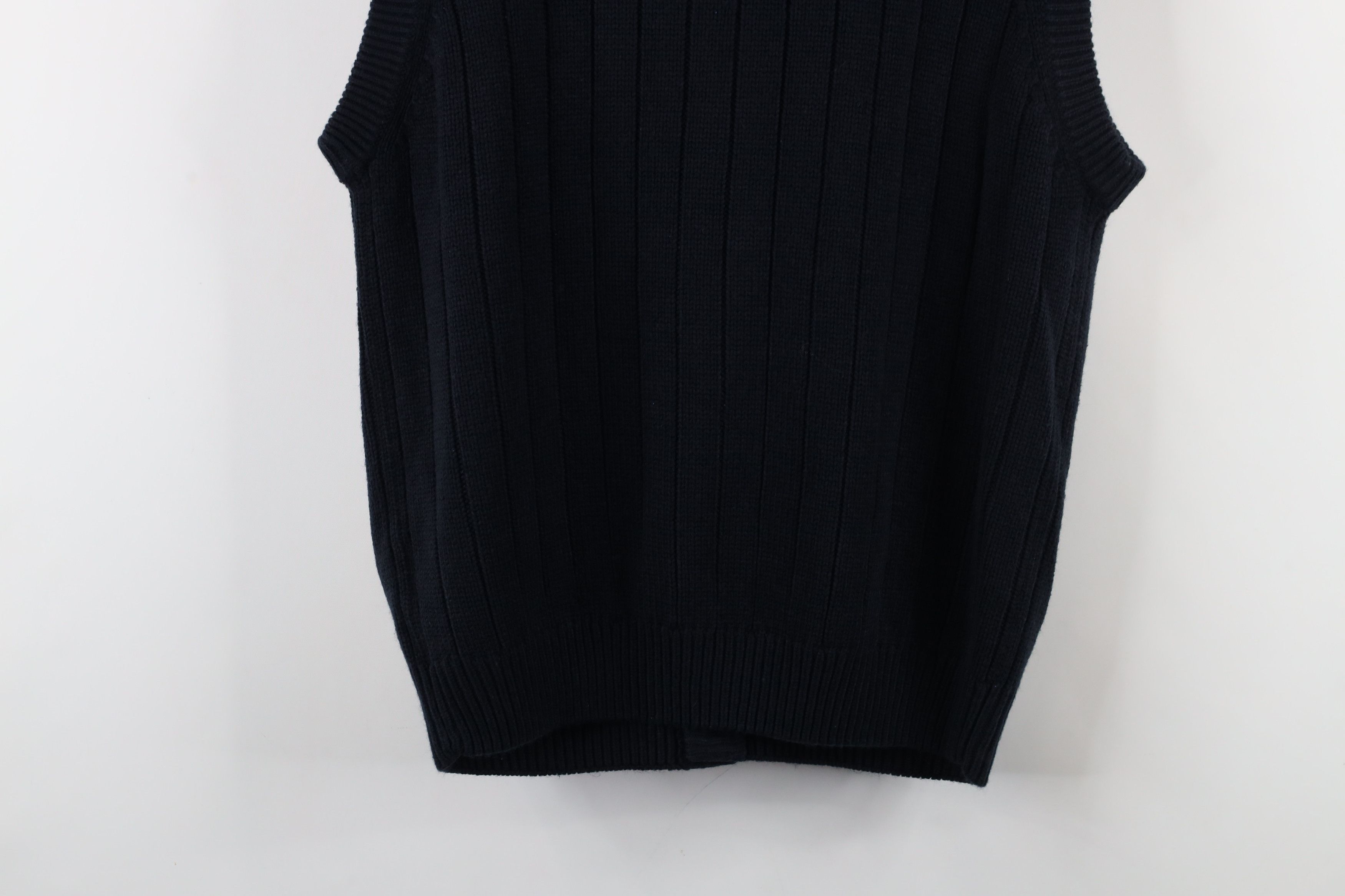 Vintage Vintage 90s Streetwear Cable Knit Cardigan Sweater Vest Blue Size US L / EU 52-54 / 3 - 9 Thumbnail