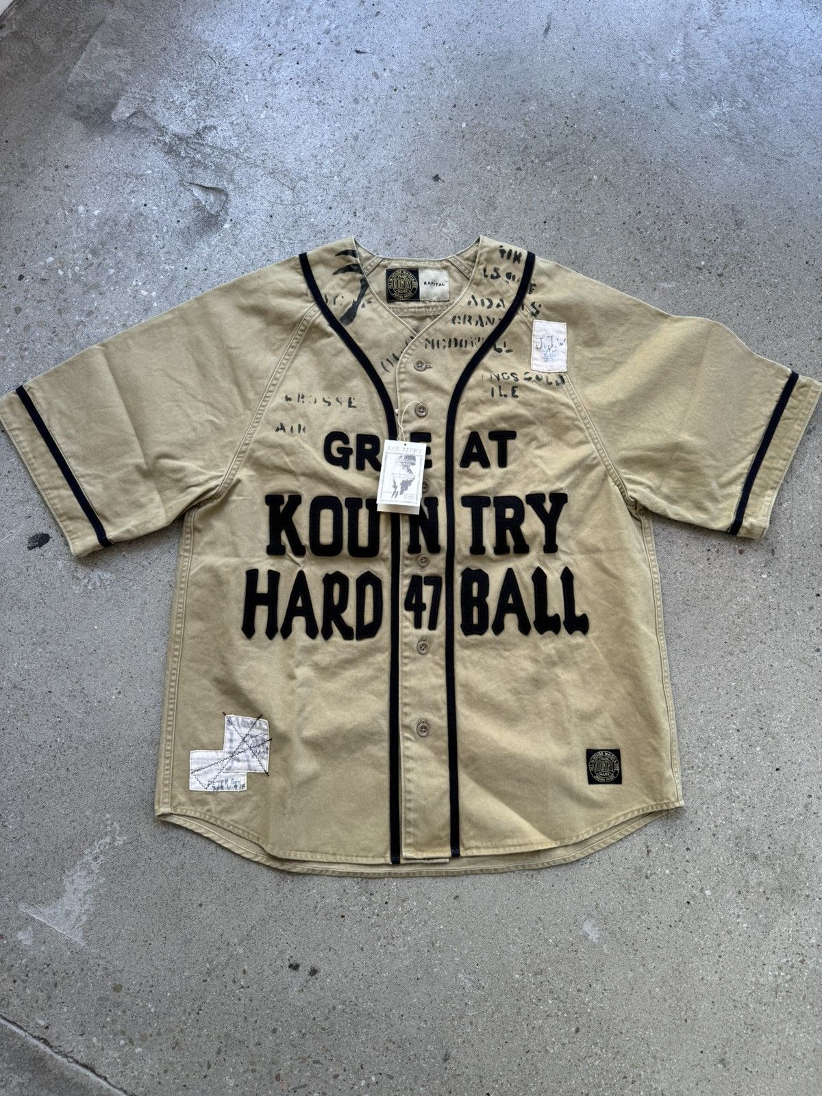 Kapital Kapital Great Kountry Damaged Baseball Tee | Grailed