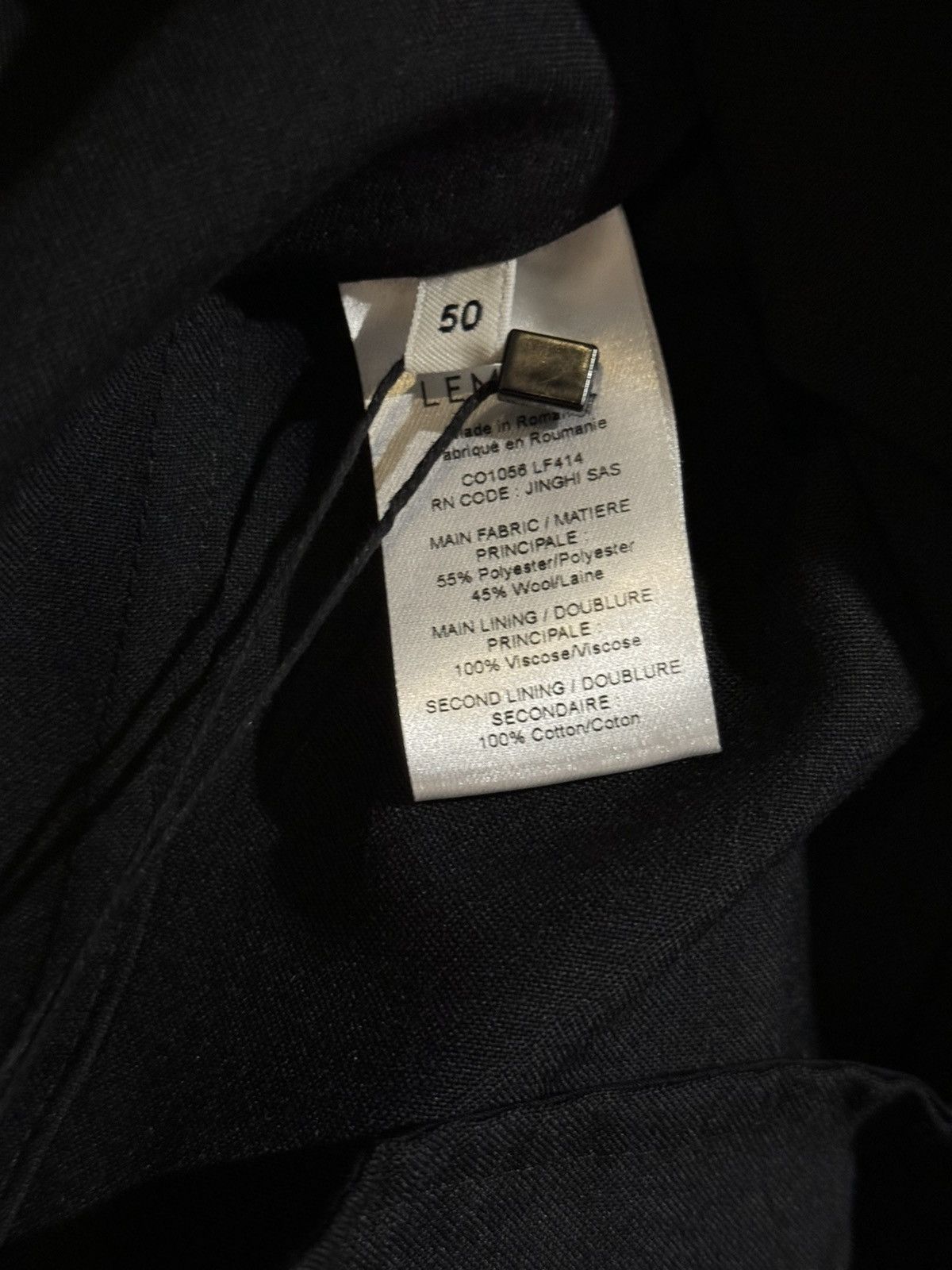 Lemaire Lemaire Men’s Black Wool Raglan Light Coat Trench Coat 50 Size US M / EU 48-50 / 2 - 15 Thumbnail