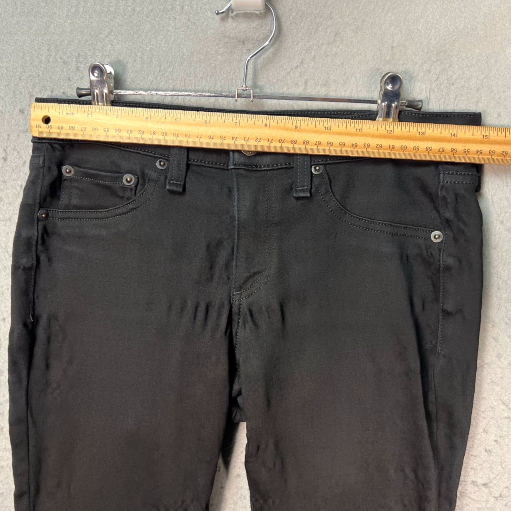 Rag & Bone rag & bone Womens Skinny Moto Jeans Black Leather Accent 28 Rag & Bone Jeans Slim 5-Pocket Denim Womens 28 Black Leather Accent Size 28" / US 6 / IT 42 - 5 Thumbnail