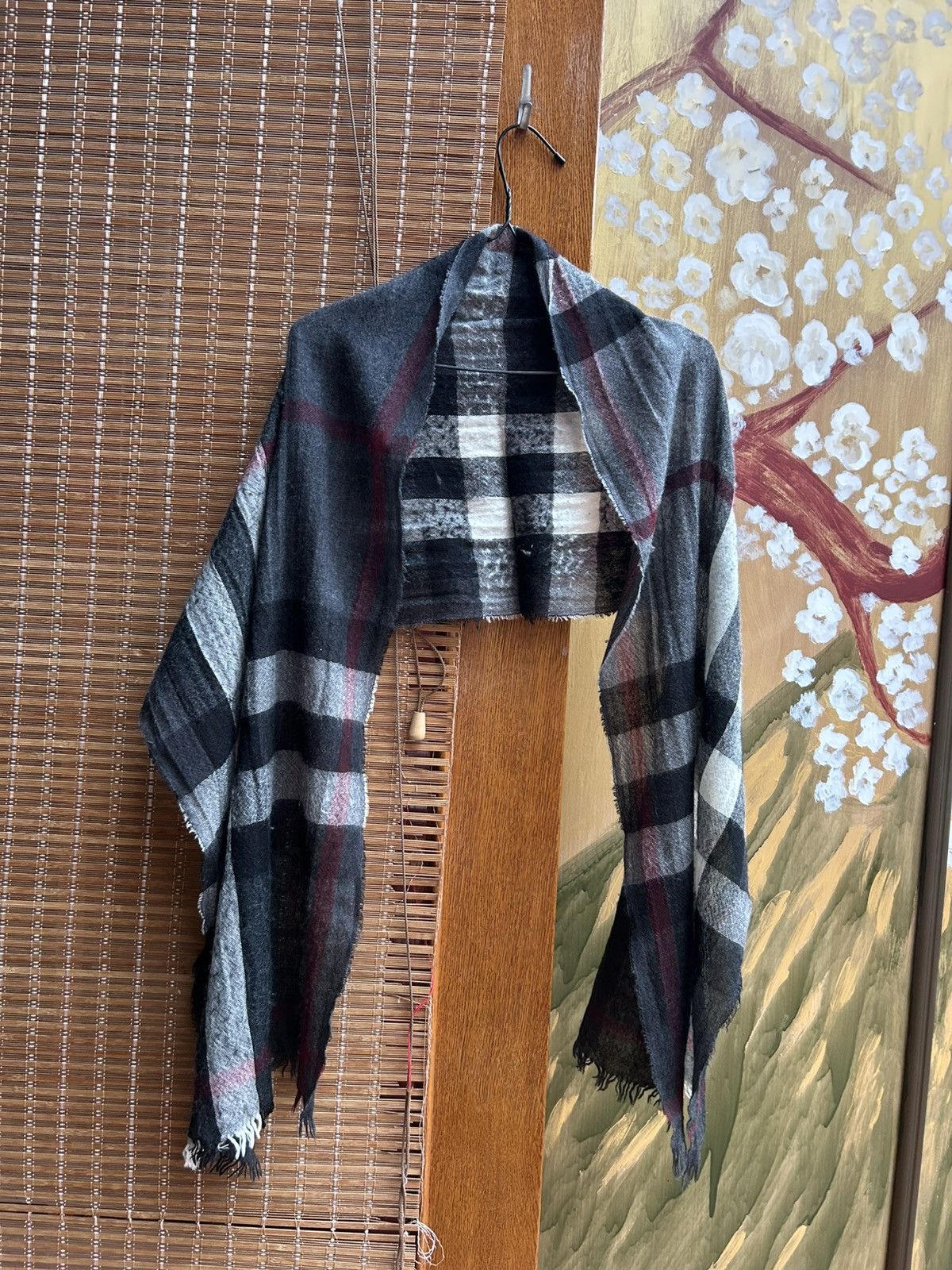 Burberry × Vintage Burberry London Check Cashmere Blend Scarf Size ONE SIZE - 1 Thumbnail