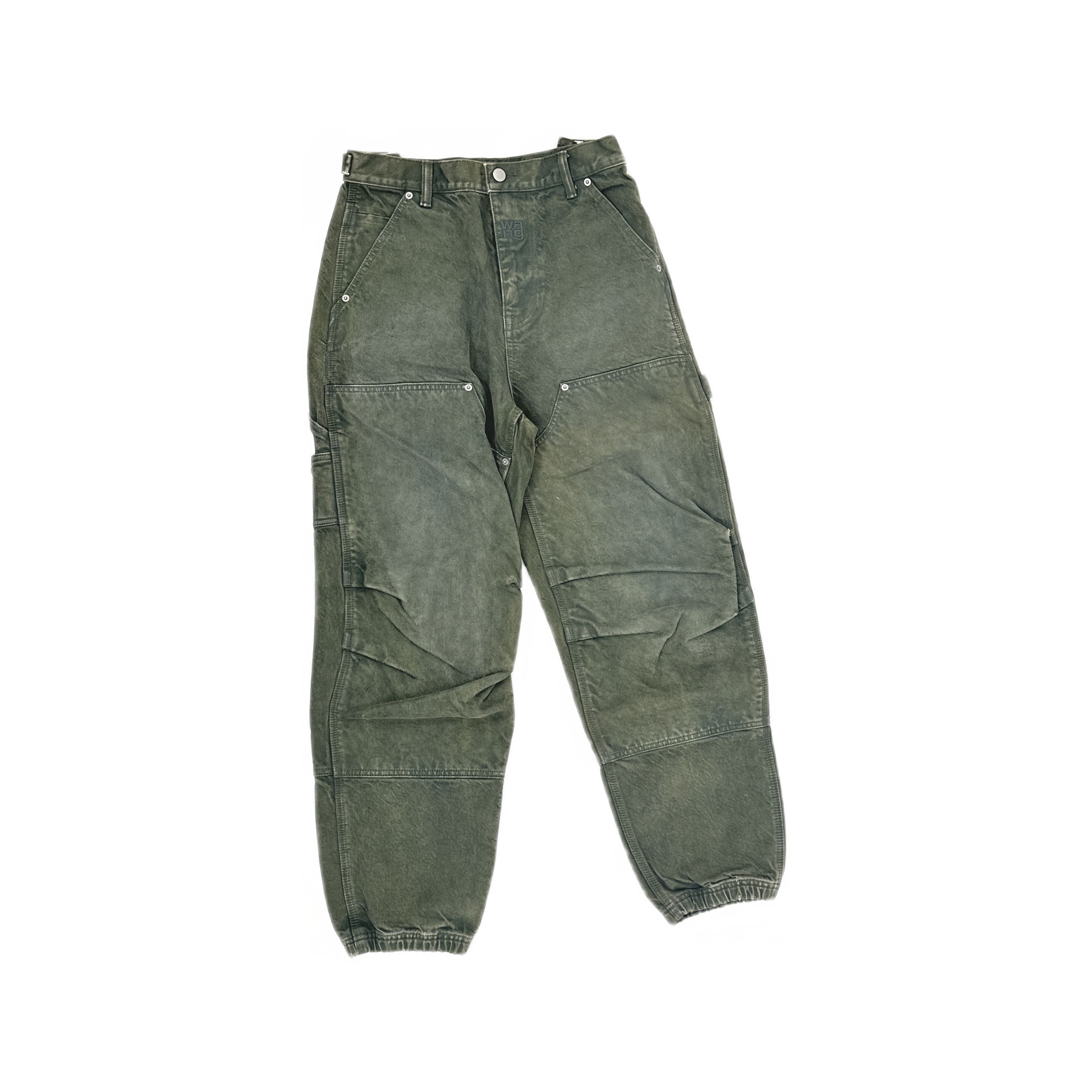 Alexander Wang Alexander Wang Green Tapered Cotton Pants Size 27 Size 27" / US 4 / IT 40 - 1 Thumbnail
