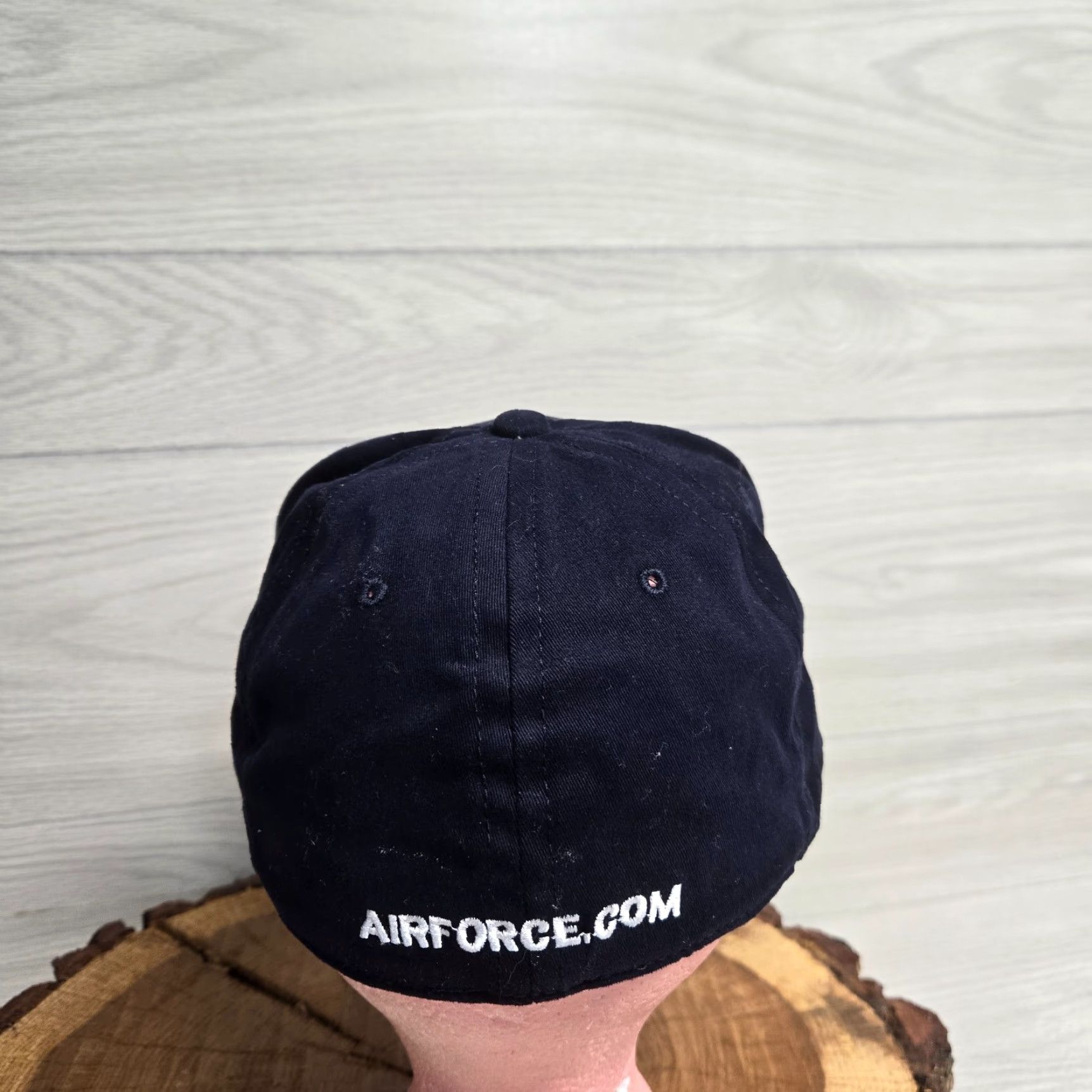 Vintage US Air Force Hat Cap Made In USA Fitted 7 3/8 Blue Baseball Cap Men 7 3/8 USA Hat Mens Cap Cap US Air Force Hat Blue 7 3/8 Size ONE SIZE - 3 Thumbnail