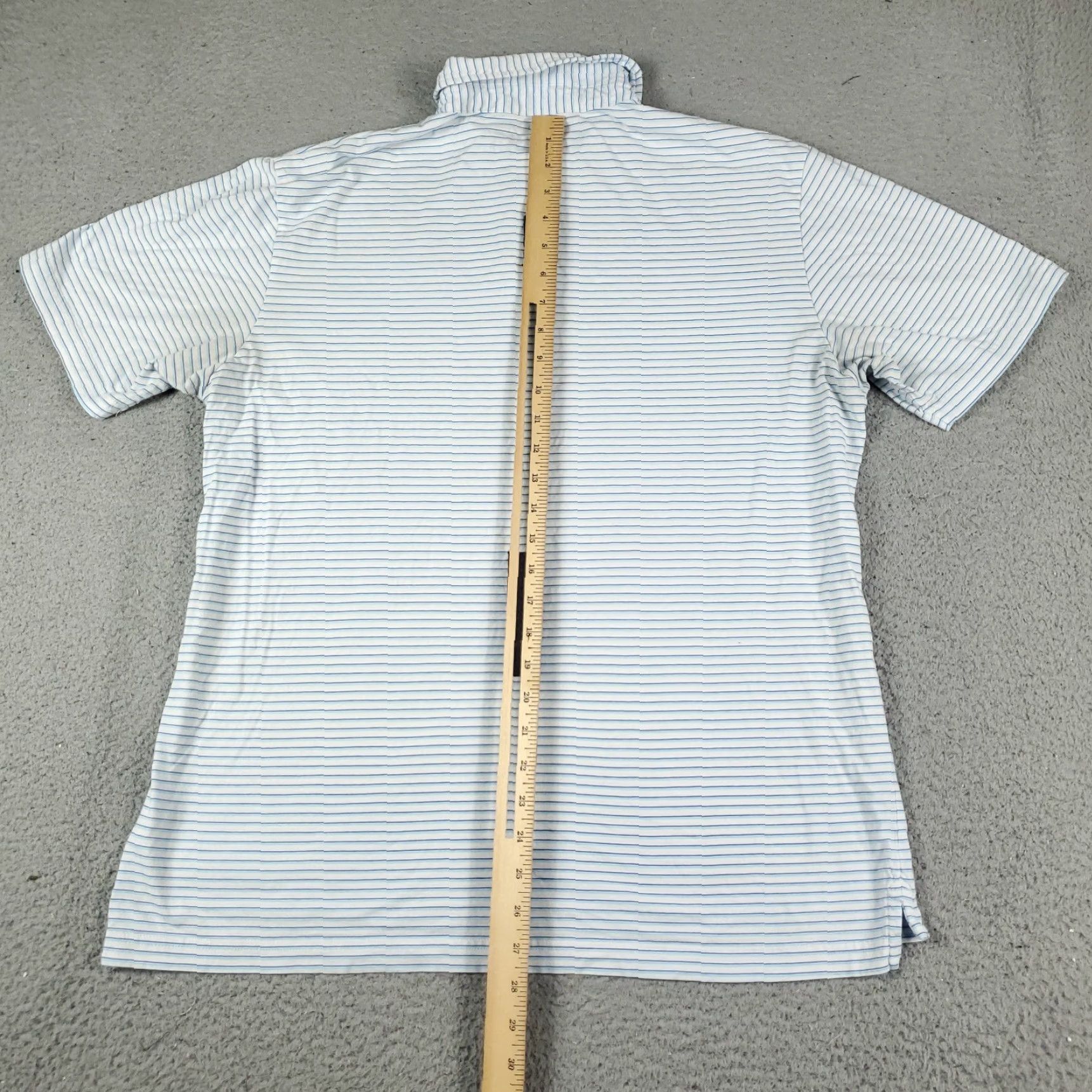 Peter Millar Peter Millar Polo Shirt Mens Large Blue Striped Short Sleeve Regular Size US L / EU 52-54 / 3 - 5 Thumbnail