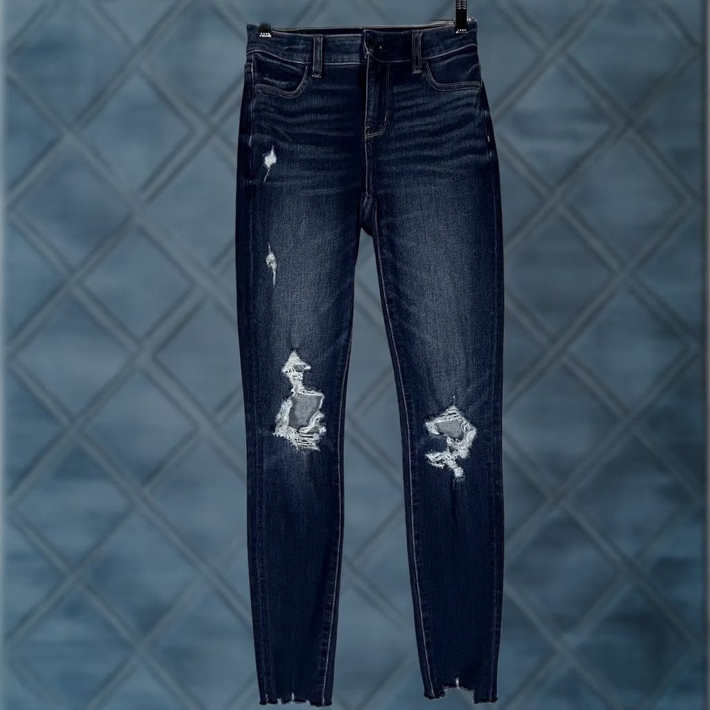American Eagle Outfitters VINTAGE? No. American Eagle The Dream Jean Hi- Rise Jegging Jeans Size 0 Raw Hem Stretch AEO Size 25" / US 0 / IT 36 - 1 Thumbnail