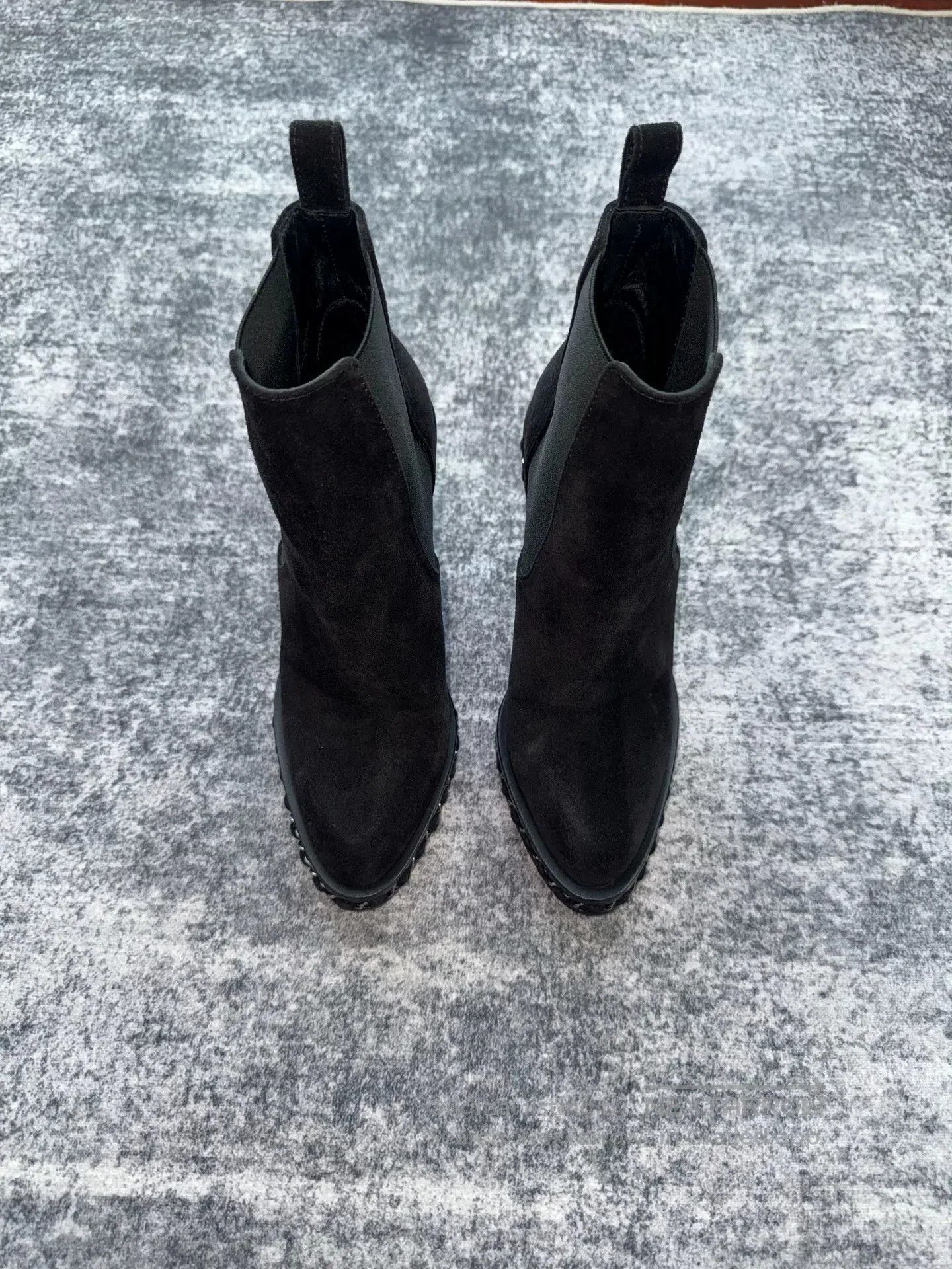 Chanel Chanel Suede Chain High-Heel Boots. Size US 5 / IT 35 - 3 Thumbnail