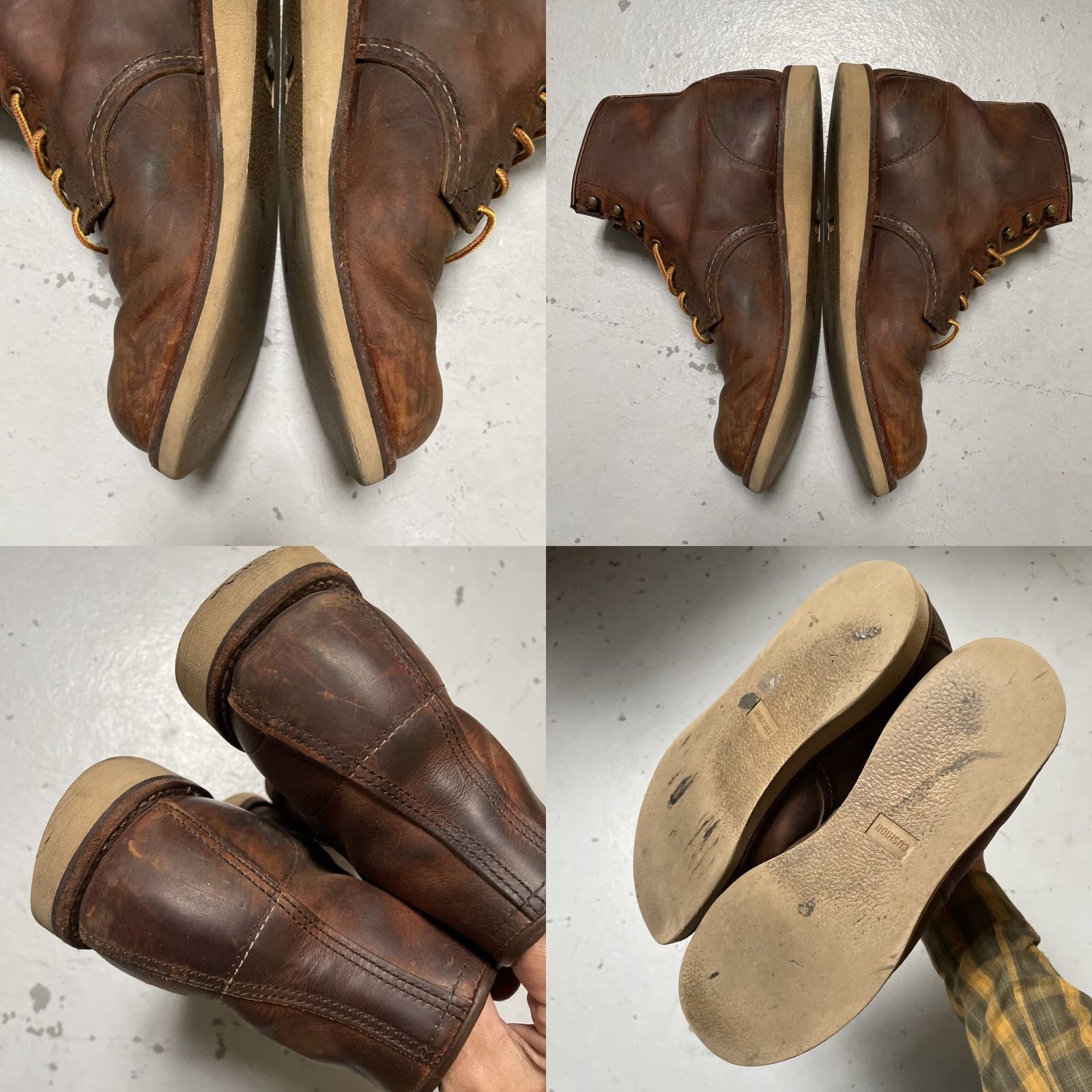 Red Wing VINTAGE Red Wing Shoes Rover 2950 Copper Leather Boots Mens 10 D Brown USA Heritage Work Boots Leather Upper Leather Outsole Rough & Tough Rusted? Size US 10 / EU 43 - 8 Thumbnail