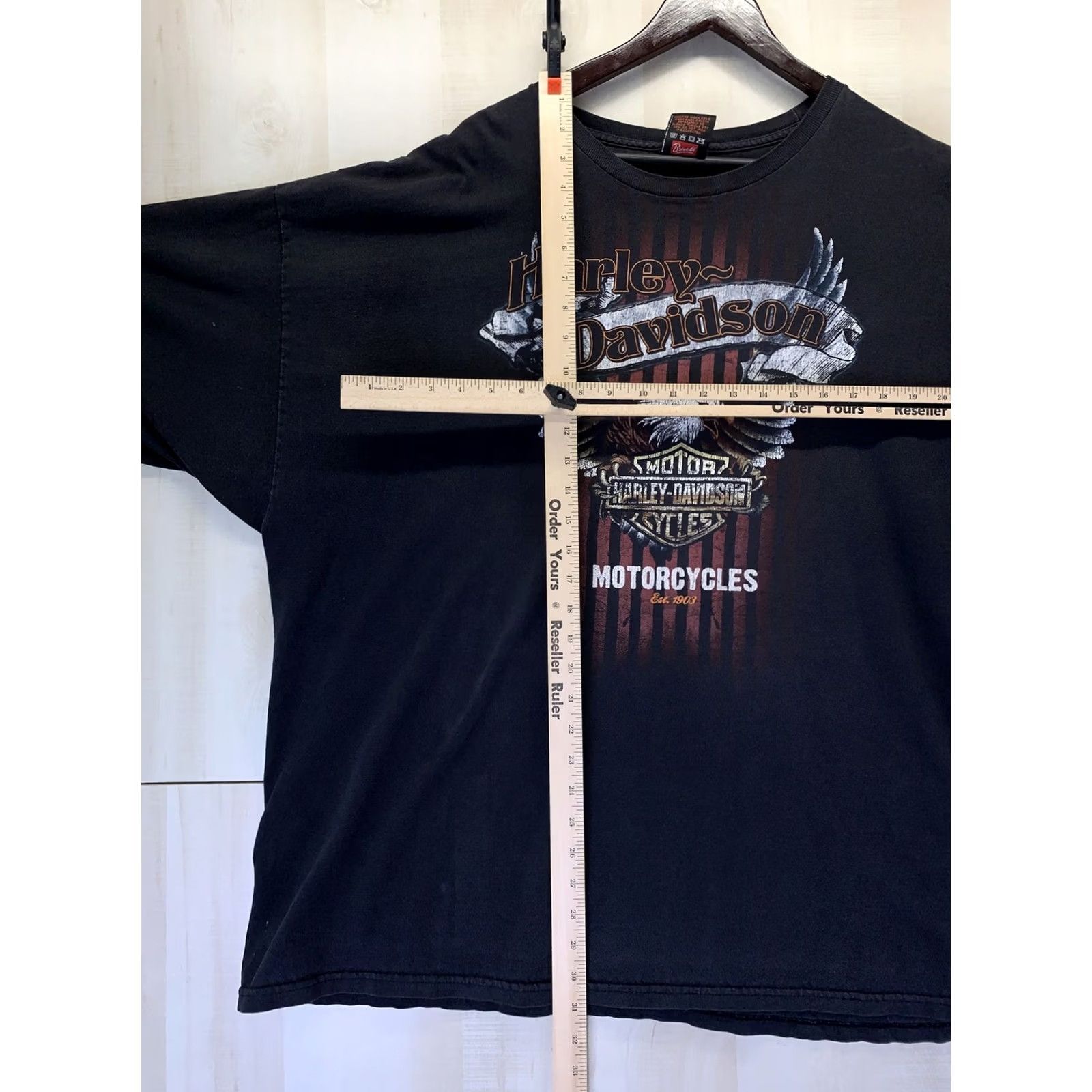 Harley Davidson VINTAGE Harley-Davidson 3D Art Distressed Eagle Graphic T Shirt Mens Sz 3XL-Detroit Black Cotton Logo Print Shirt Mens 3XL Size US XXL / EU 58 / 5 - 6 Thumbnail