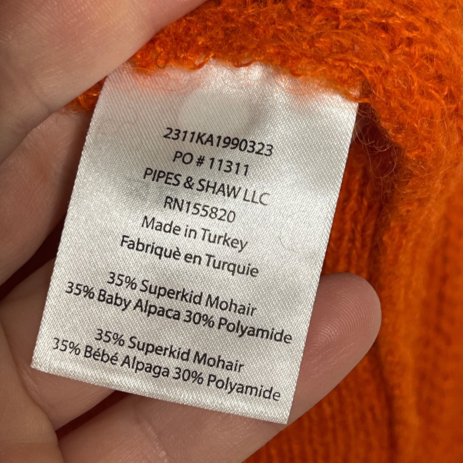 Veronica Beard Veronica Beard Alpaca & Wool Blend Orange Clementine Sweater Size M / US 6-8 / IT 42-44 - 5 Thumbnail