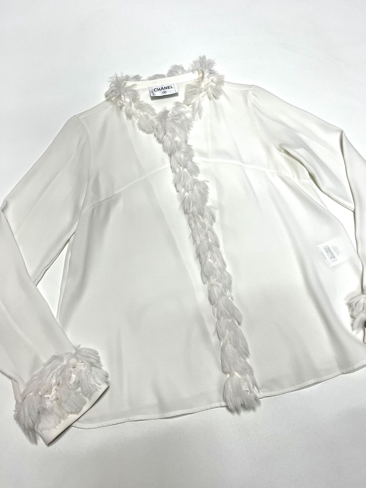 Chanel CHANEL Fur Trimming Blouse Shirt Size XS / US 0-2 / IT 36-38 - 4 Thumbnail