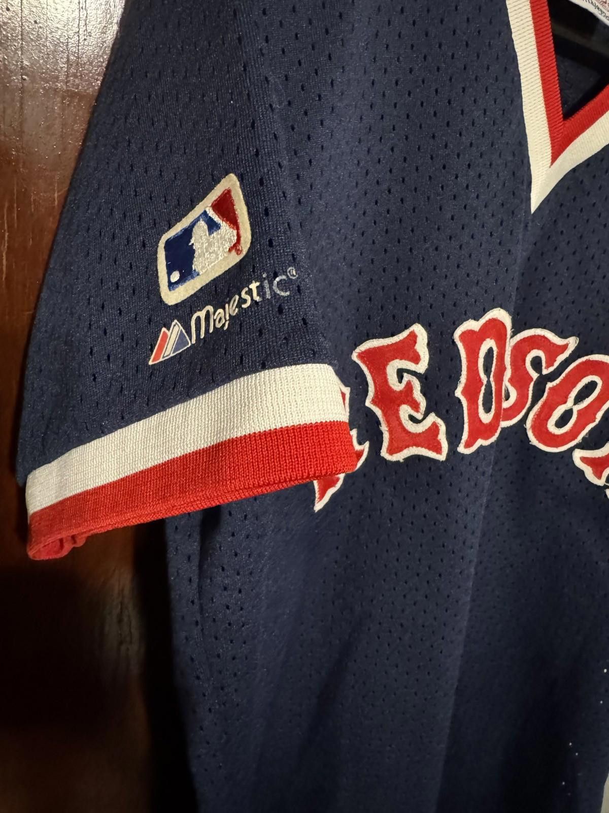 Majestic Boston Red Sox Majestic Vintage Jersey Men's Size L Blue Size ONE SIZE - 3 Thumbnail