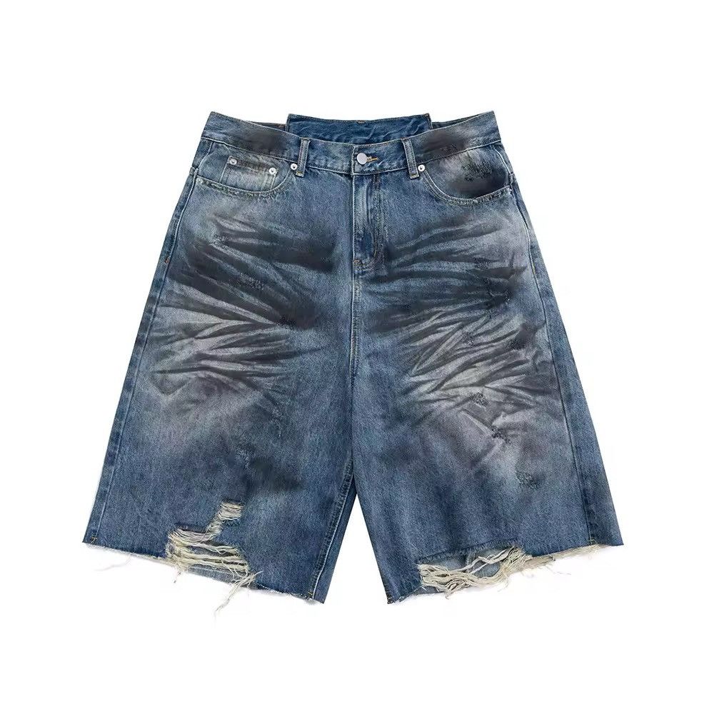 Other Washed Dirty High Street Ripped Distressed Baggy Jeans Size US 32 / EU 48 - 3 Thumbnail