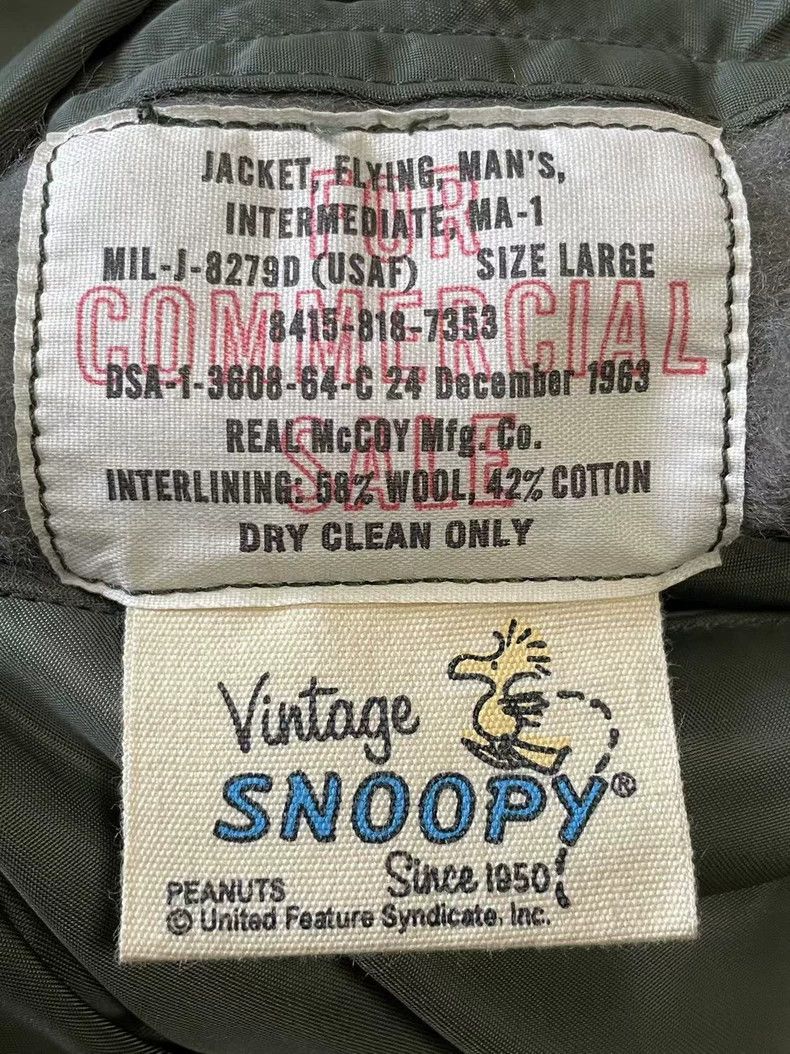 The Real McCoy's The Real McCoys S x SNOOPY Collaboration MA-1 Flight Jacke Size US L / EU 52-54 / 3 - 7 Thumbnail
