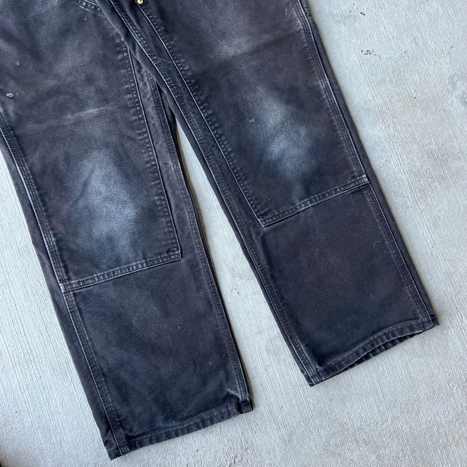 Carhartt × Vintage Carhartt faded black double knee work wear carpenter pants Size US 29 - 3 Thumbnail