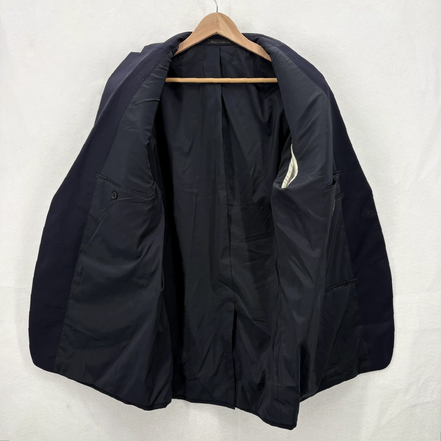 Ralph Lauren Lauren Ralph Lauren Blazer Mens 42L Navy Wool Two-Button Sport Coat Jacket Notch Lapel Size 42R - 7 Thumbnail