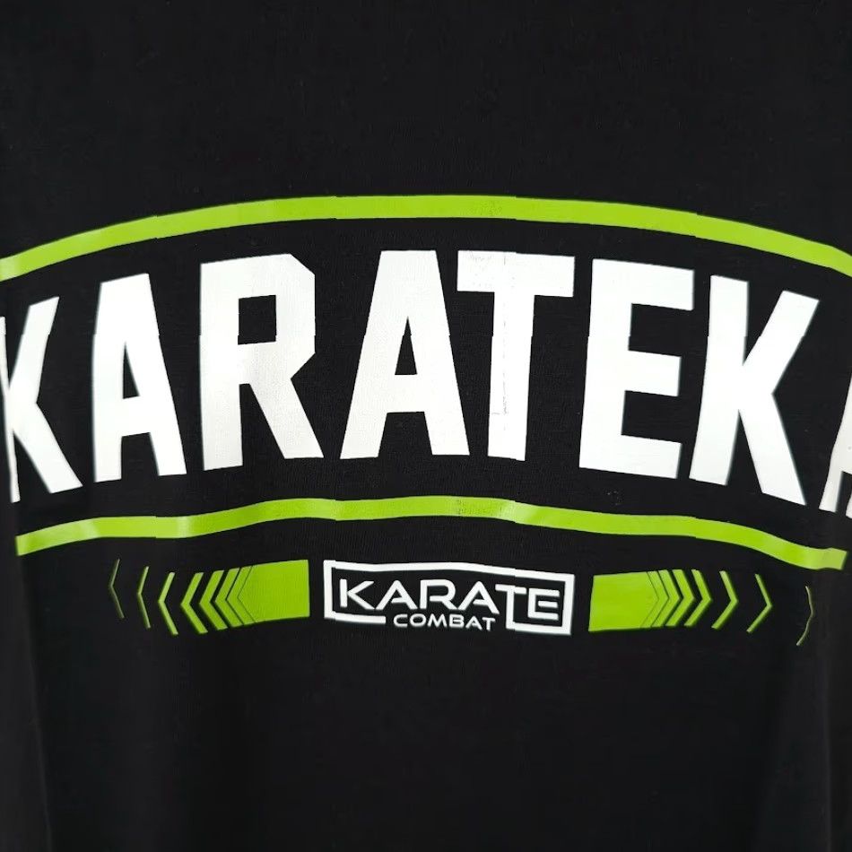 Vintage Karate Combat T Shirt Mens Size Medium Black MMA Fighting Shirt Short Sleeve Crew Neck Sports Militant Size US M / EU 48-50 / 2 - 3 Thumbnail