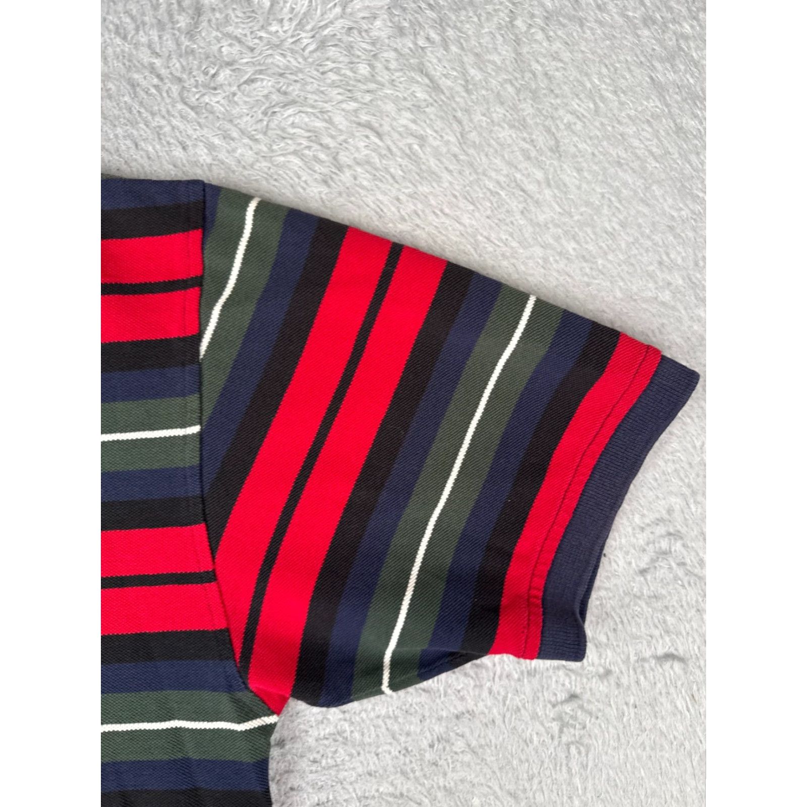 Tommy Hilfiger Tommy Hilfiger Shirt Men Large Blue Red Green Stripe 100% Cotton Crest Golf Size US L / EU 52-54 / 3 - 2 Thumbnail