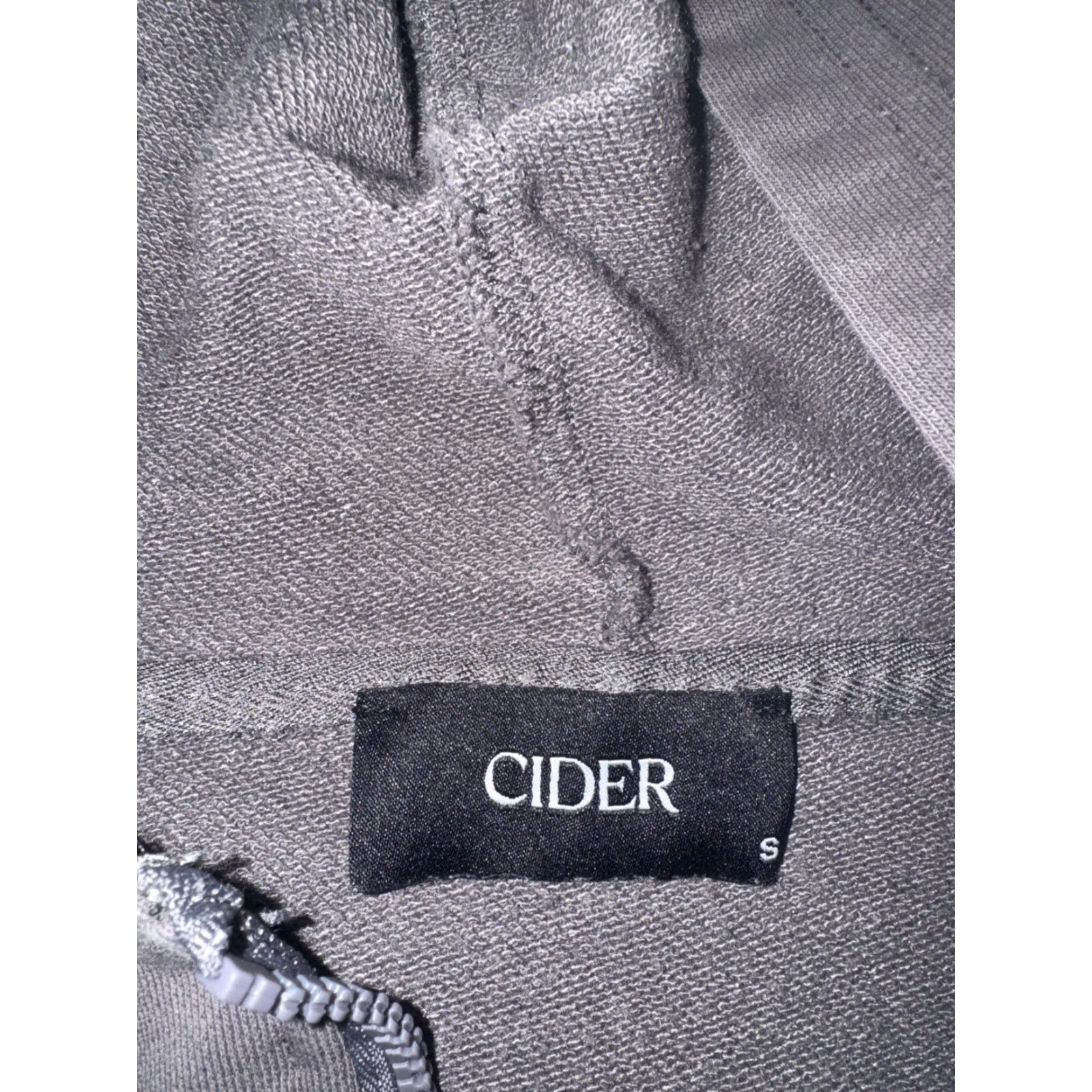 Cider Cider Hoodie Cropped Full Zip Gray Small Angels Graphic Streetwear Y2K 24x21 Size M / US 6-8 / IT 42-44 - 5 Thumbnail