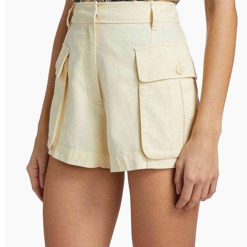 Ulla Johnson Ulla Johnson Sadie High-Rise Cargo Cotton Tencel Shorts 14 Size 36" / US 14 / IT 50 - 2 Thumbnail