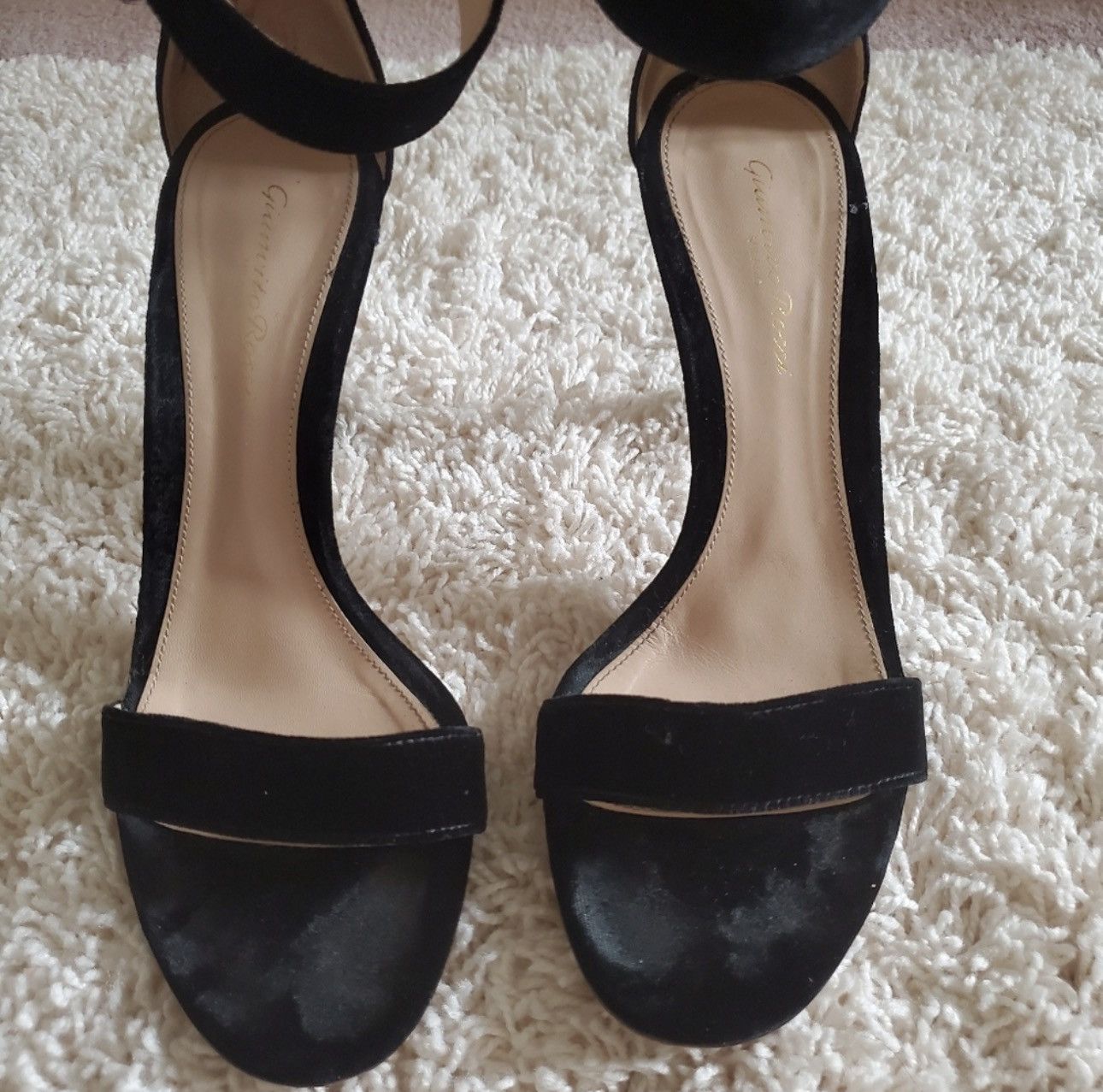 Gianvito Rossi GIANVITO ROSSI Black Velvet Sandals Portofino Size US 9 / IT 39 - 5 Thumbnail