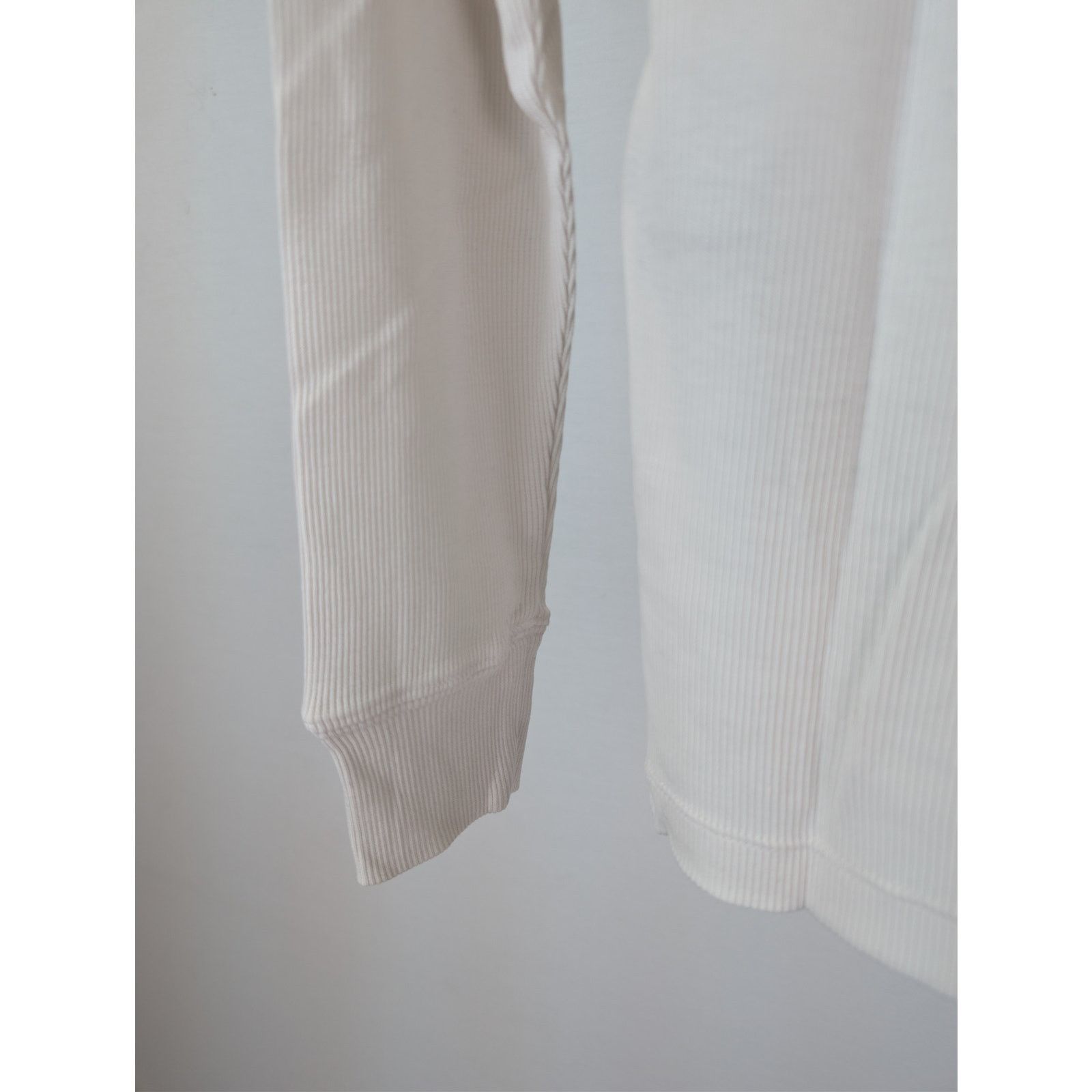Tom Ford o1rshd1 Ribbed Henley Shirt Sweatshirt T-Shirt in Chalk 60 Size US XXL / EU 58 / 5 - 15 Thumbnail