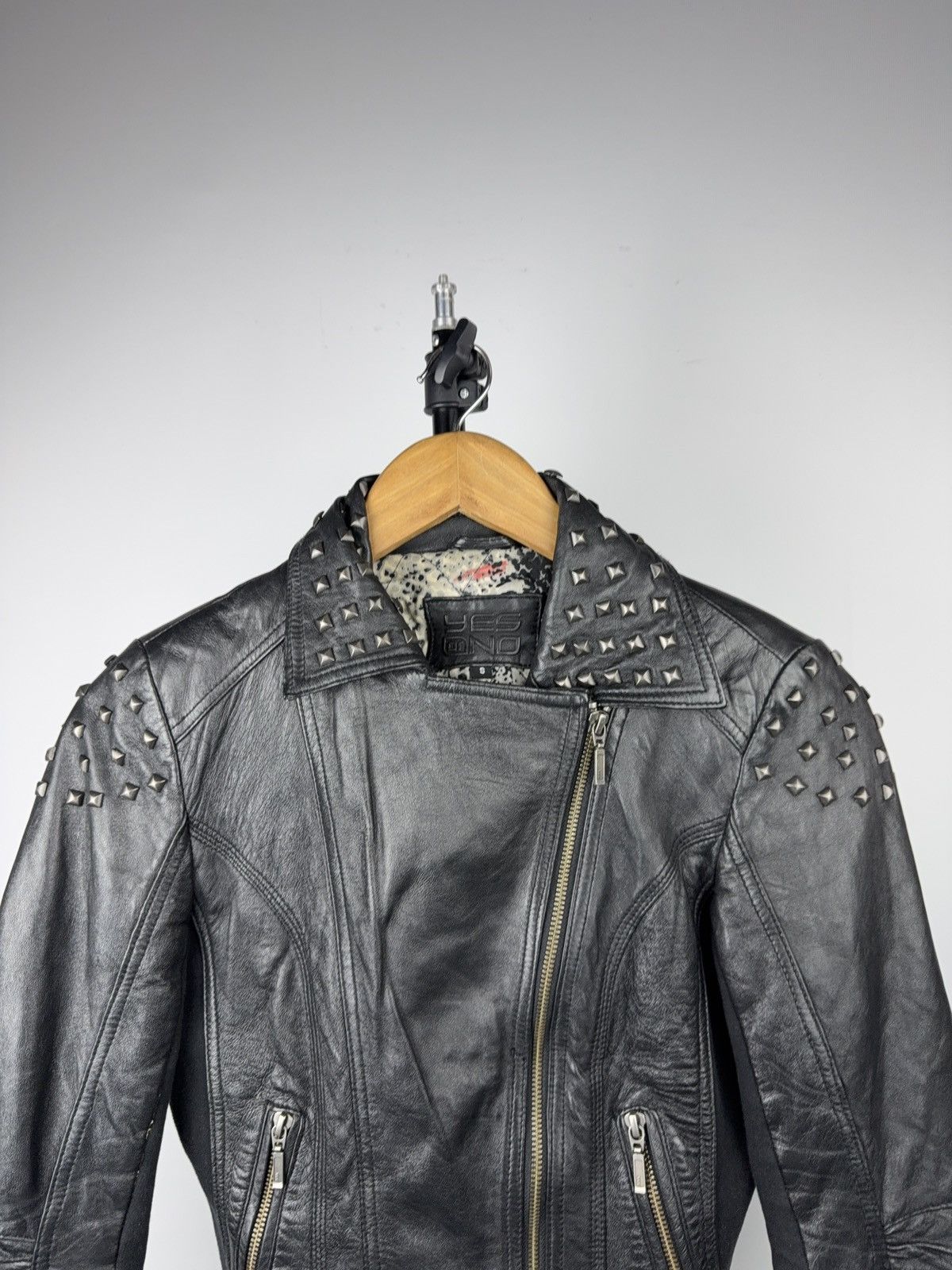 Genuine Leather Vintage Punk Rock Avant Garde Gothic Bomber Leather Jacket Size S / US 4 / IT 40 - 3 Thumbnail
