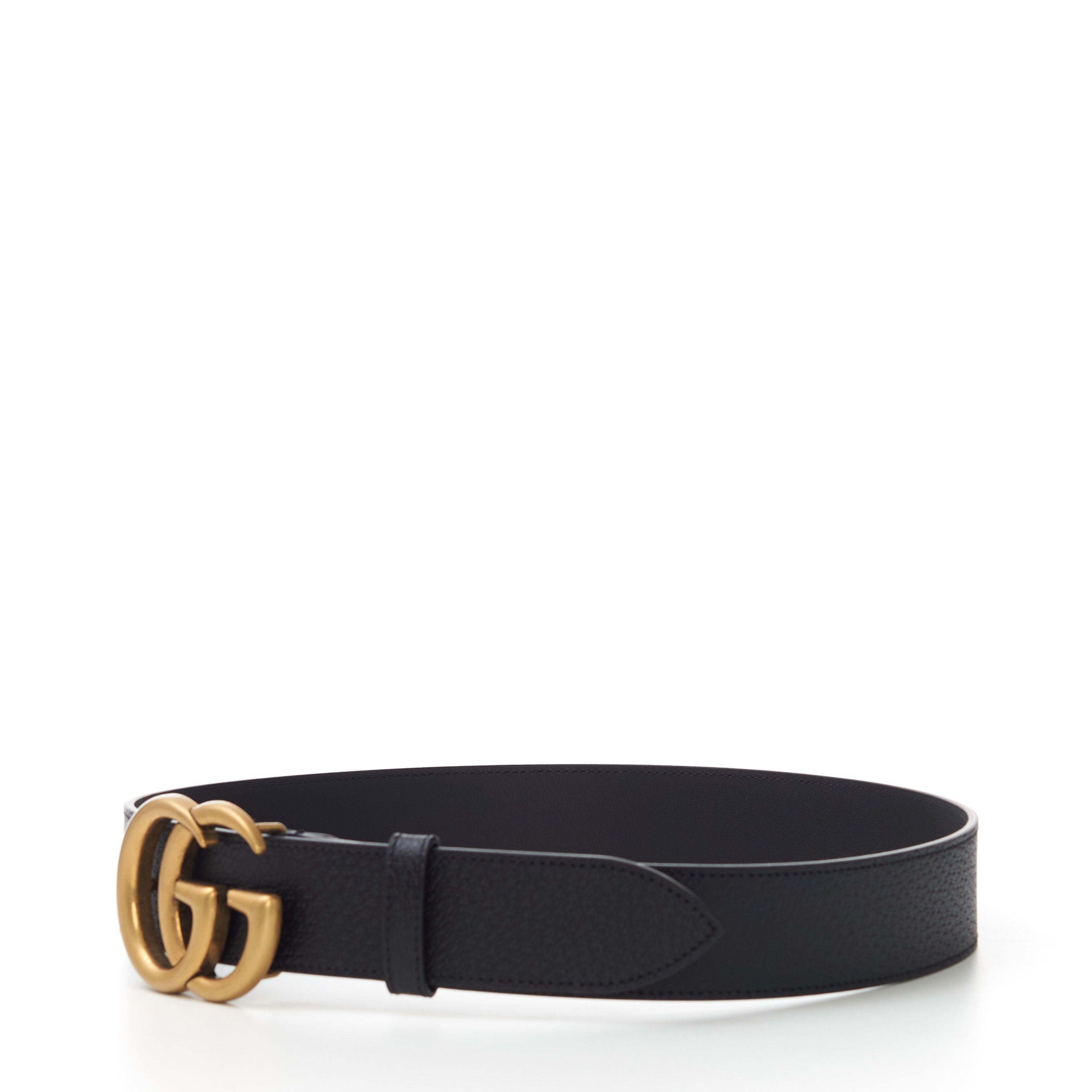 Gucci Men's Black Leather Belt With Double G Buckle Size ONE SIZE - 2 Thumbnail