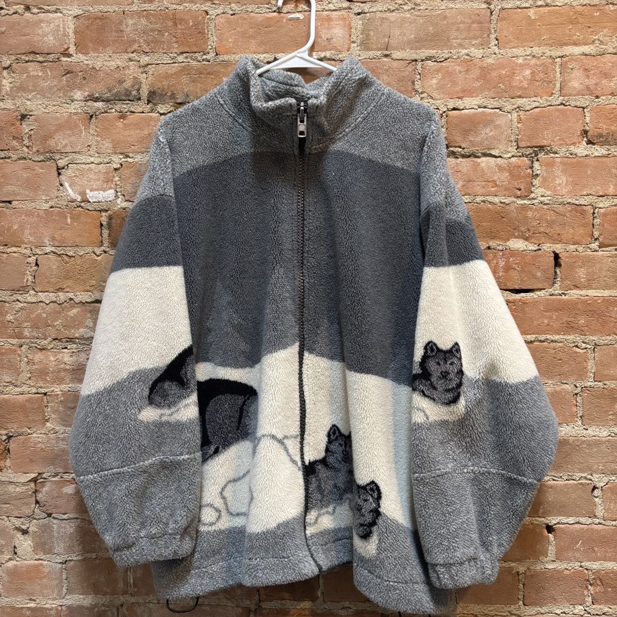 Vintage $80 Vintage 90s Wolf Sherpa Jacket Size US XL / EU 56 / 4 - 1 Thumbnail