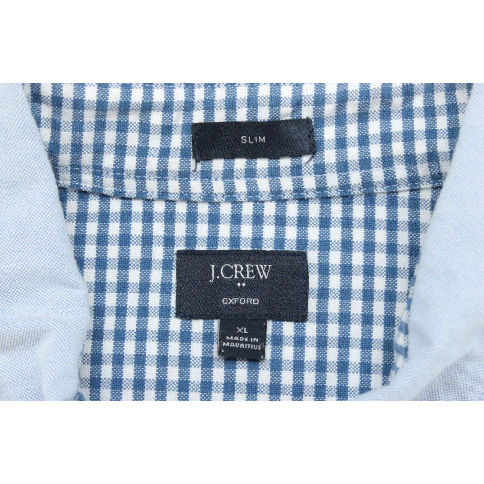 J.Crew J.CREW Slim Fit Shirt Men's XL Blue Plaid Striped Button-Up Oxford Preppy - Vintage? No Size US XL / EU 56 / 4 - 7 Thumbnail
