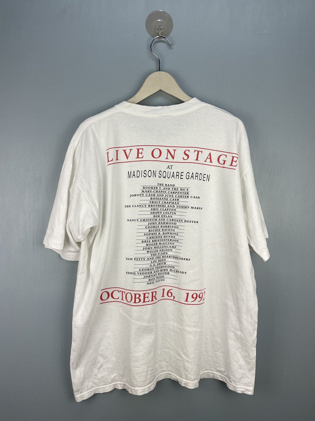 Band Tees Vintage 90s Bob Dylan Live on Stage promo t shirt Size US XL / EU 56 / 4 - 2 Thumbnail