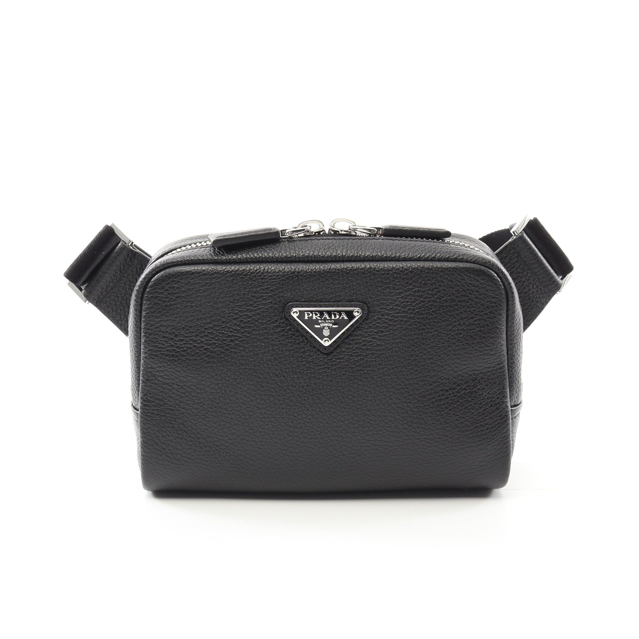 Prada Prada Vitello Dino Body Bag Leather Black Size ONE SIZE - 1 Thumbnail