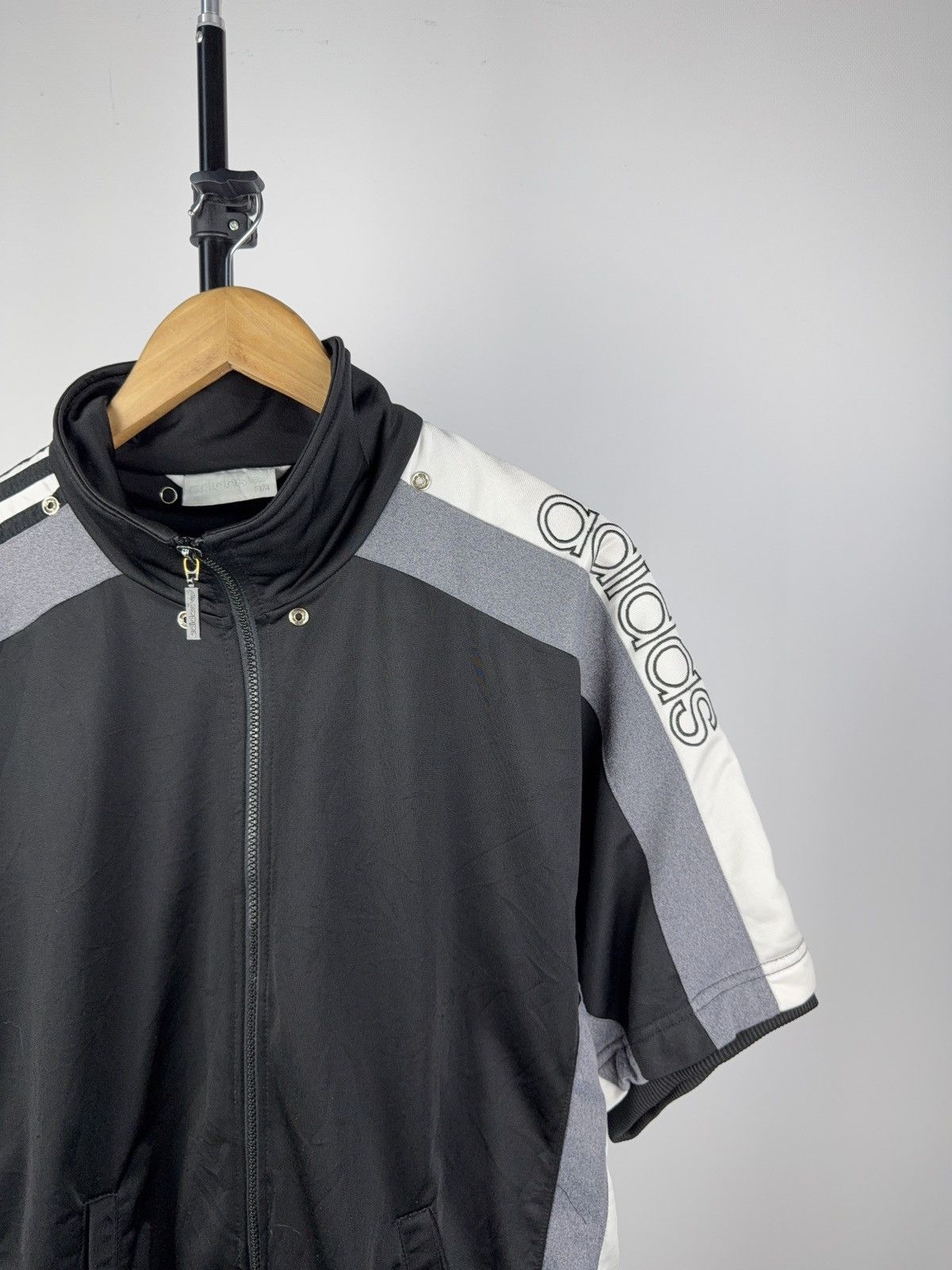 Adidas × Vintage Vintage 90s Adidas Track Vest Black Y2K Size US M / EU 48-50 / 2 - 3 Thumbnail