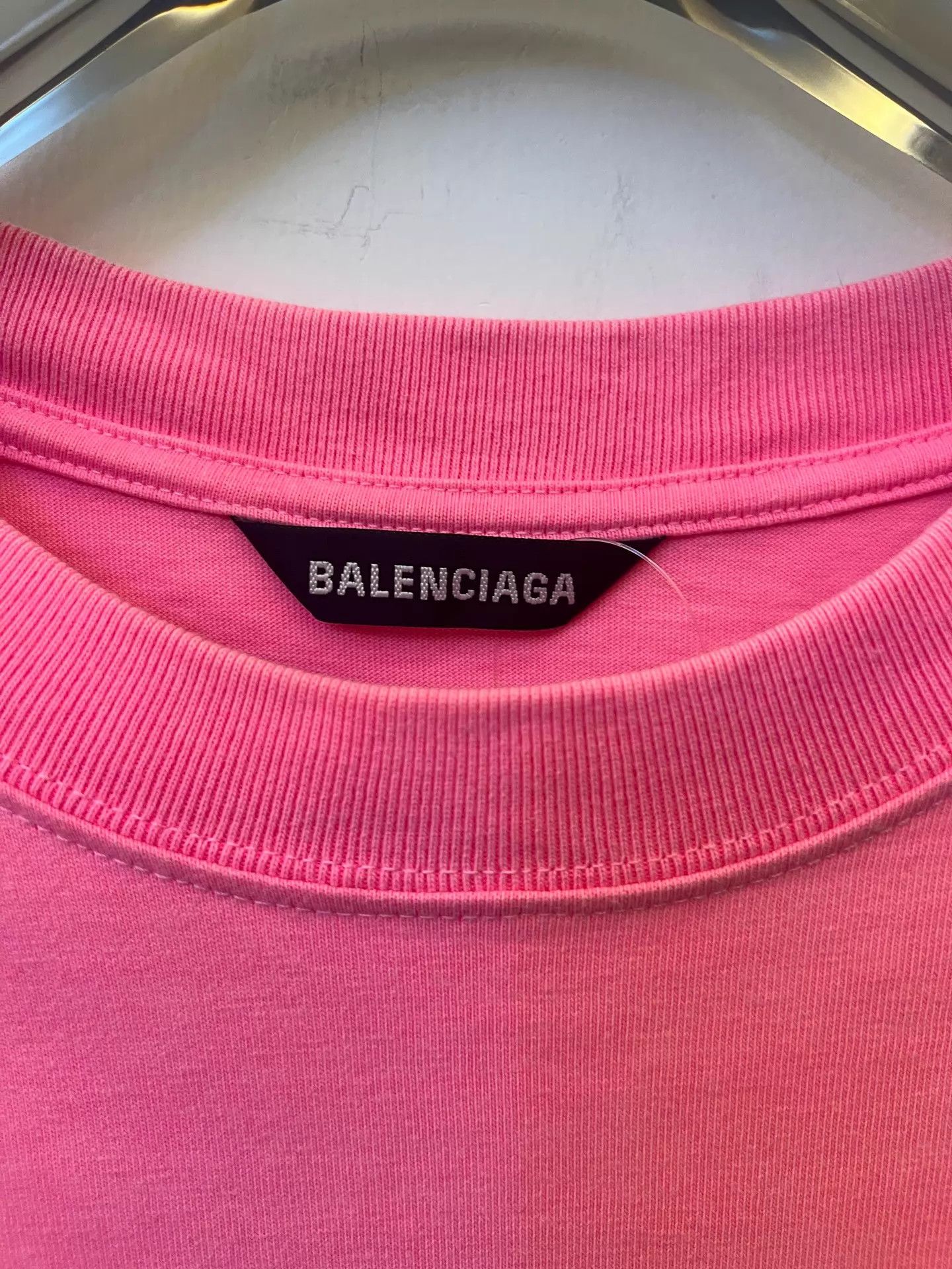 Balenciaga Balenciaga SS21 Embroidered Crewneck T Women's Pink M Size US M / EU 48-50 / 2 - 2 Thumbnail