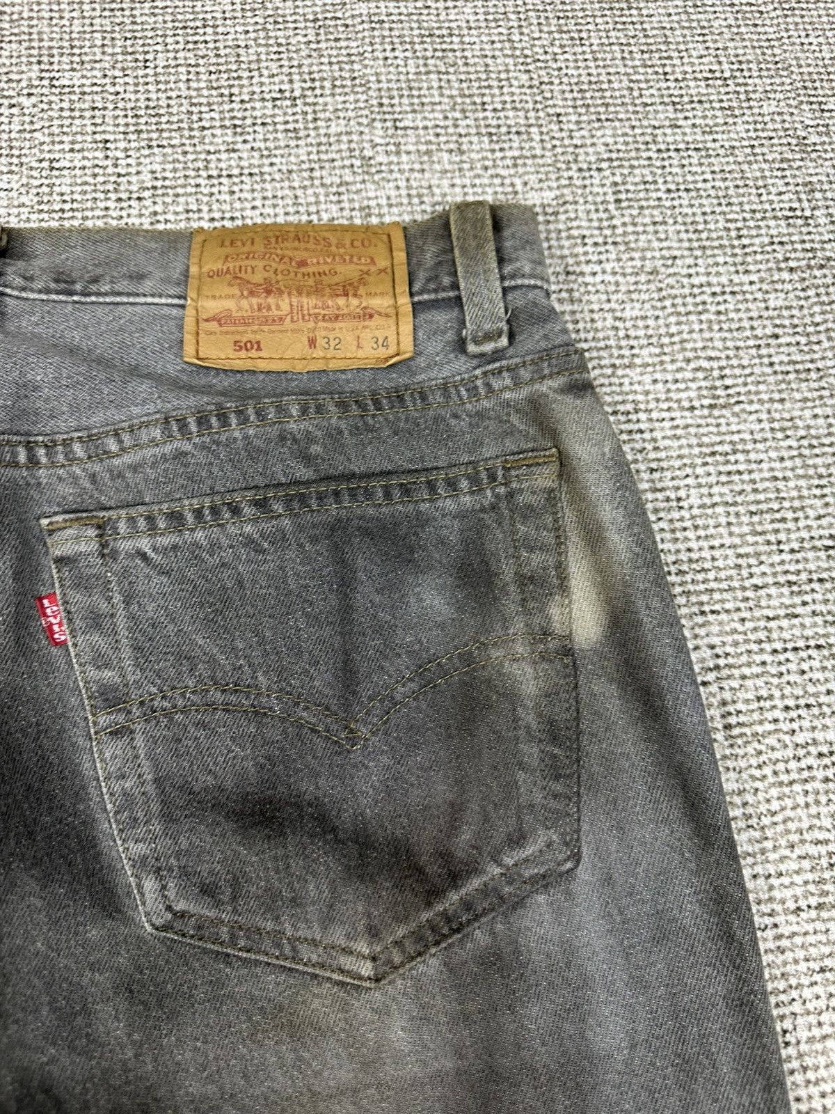 Levi's 90s Levis 501 Usa Grey Bleach Effect W30 D760 Size US 30 / EU 46 - 7 Thumbnail