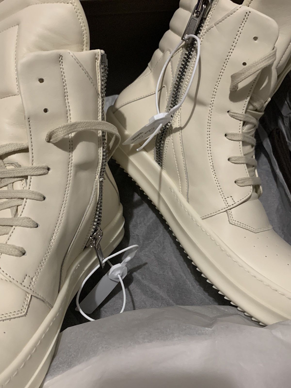 Rick Owens Rick Owens Geobasket Milk White | Grailed