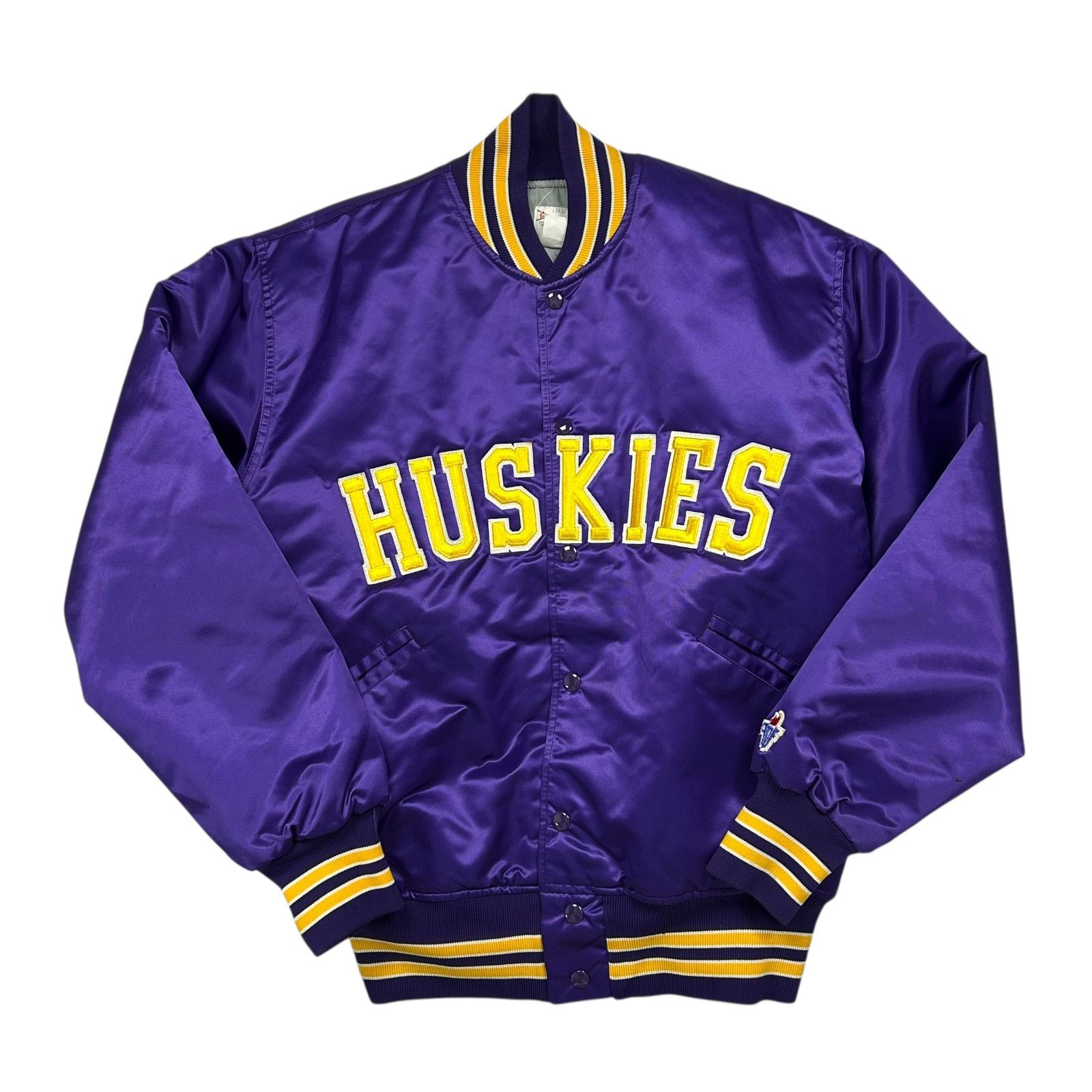 NCAA VTG 90s NCAA WASHINGTON HUSKIES FELCO SATIN BOMBER JACKET Size US L / EU 52-54 / 3 - 1 Thumbnail