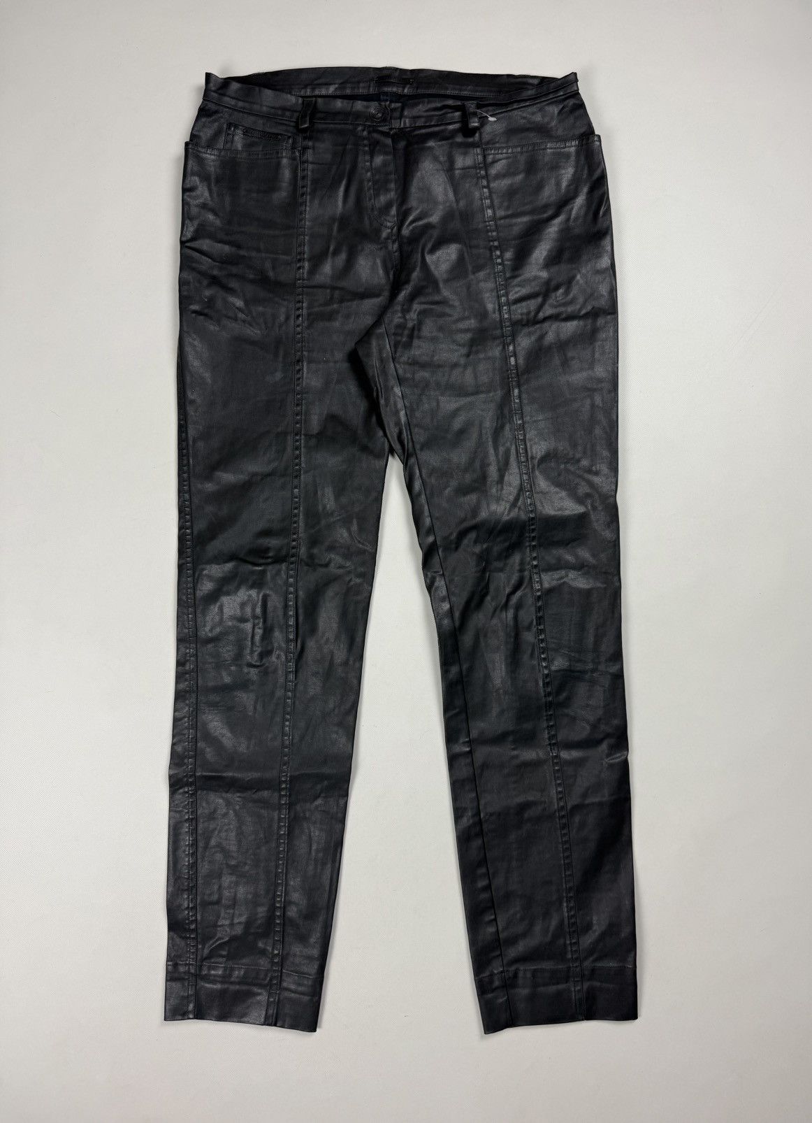 Annette Gortz Annette Gortz Avant-Garde Coated Resin Cotton Pants Trousers Size 30" / US 8 / IT 44 - 1 Thumbnail