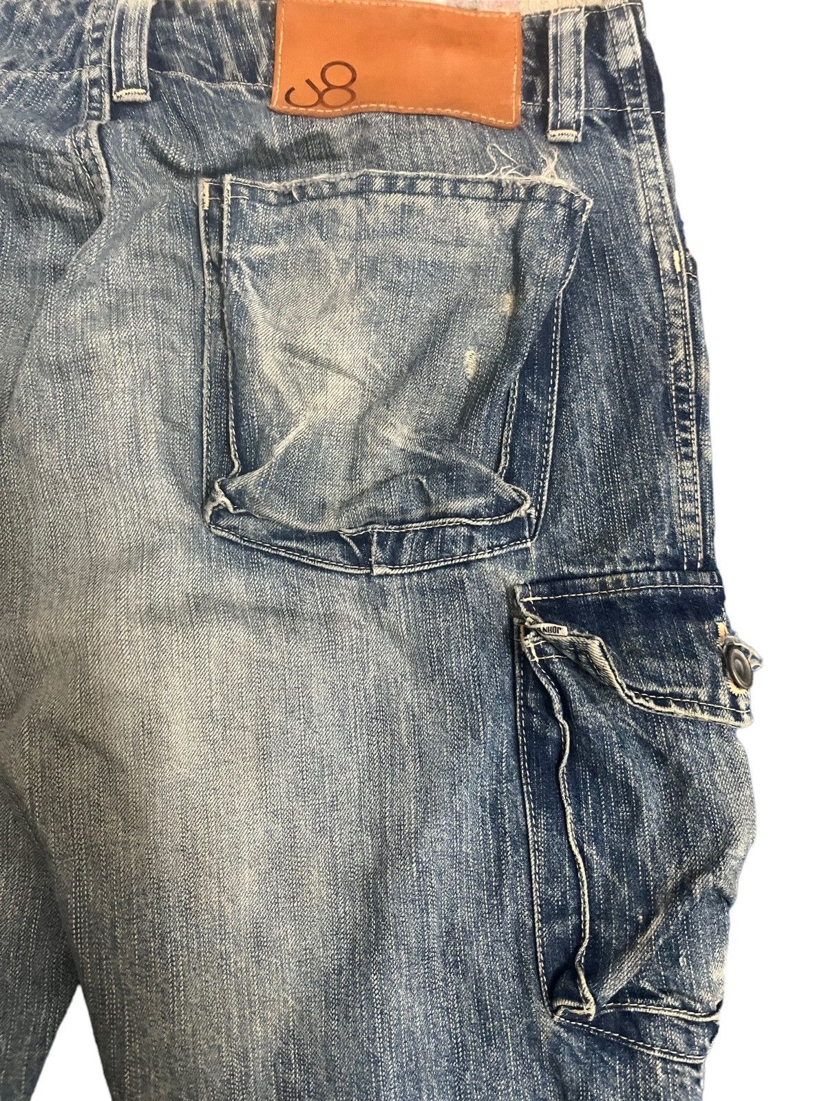 Johnbull Vintage John Bull Cargo Mudwash Honeycomb Denim Size US 33 - 10 Thumbnail