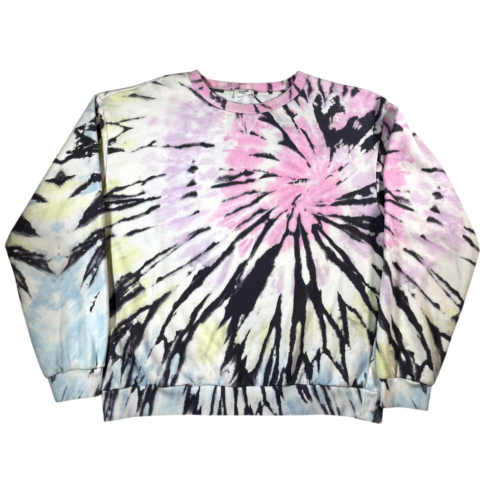Celine Celine Crewneck Tie Dye Sweatshirt Size US XL / EU 56 / 4 - 1 Thumbnail