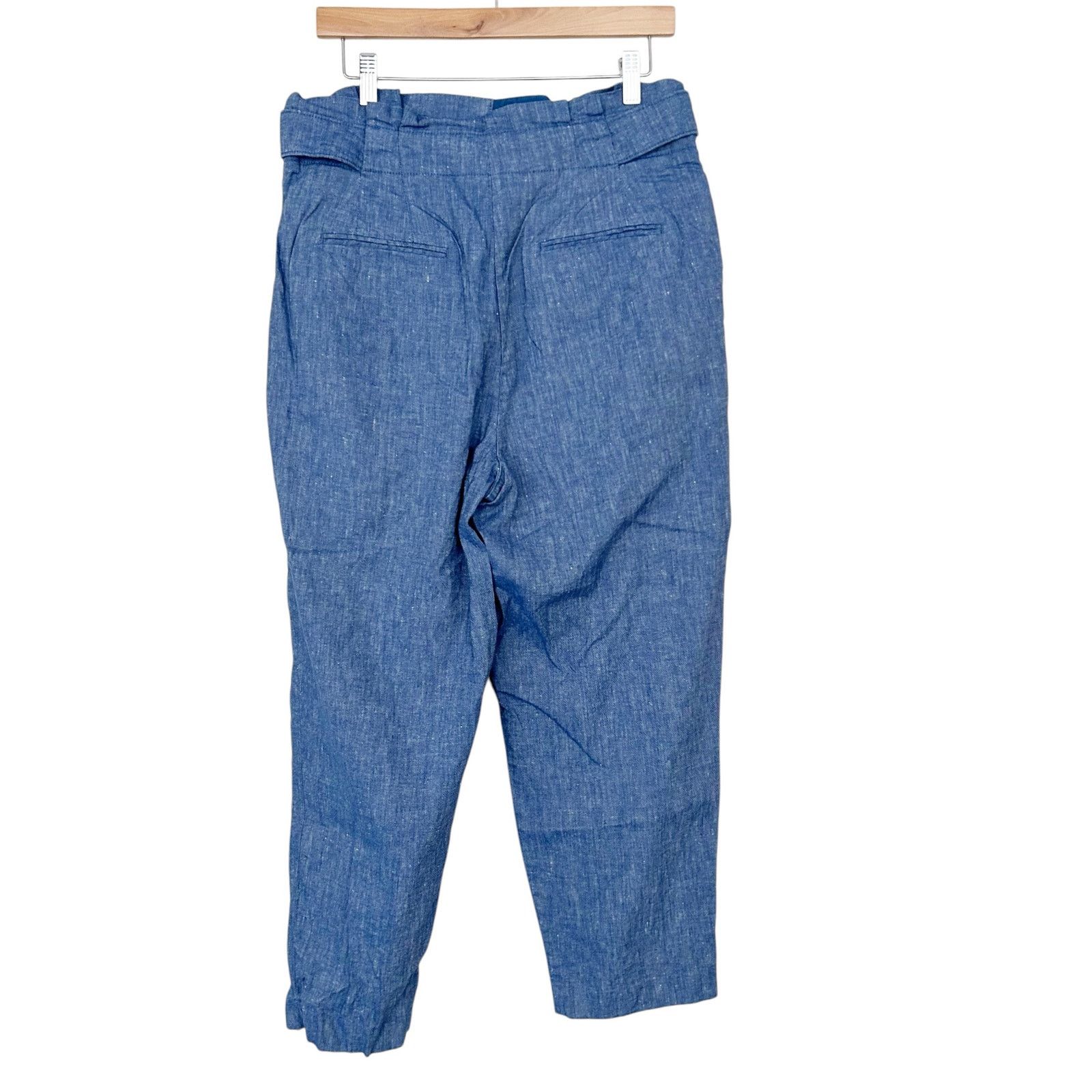 Ann Taylor Ann Taylor The Chambray Paperbag Ankle Pants Sz 12 Size 34" / US 12 / IT 48 - 5 Thumbnail
