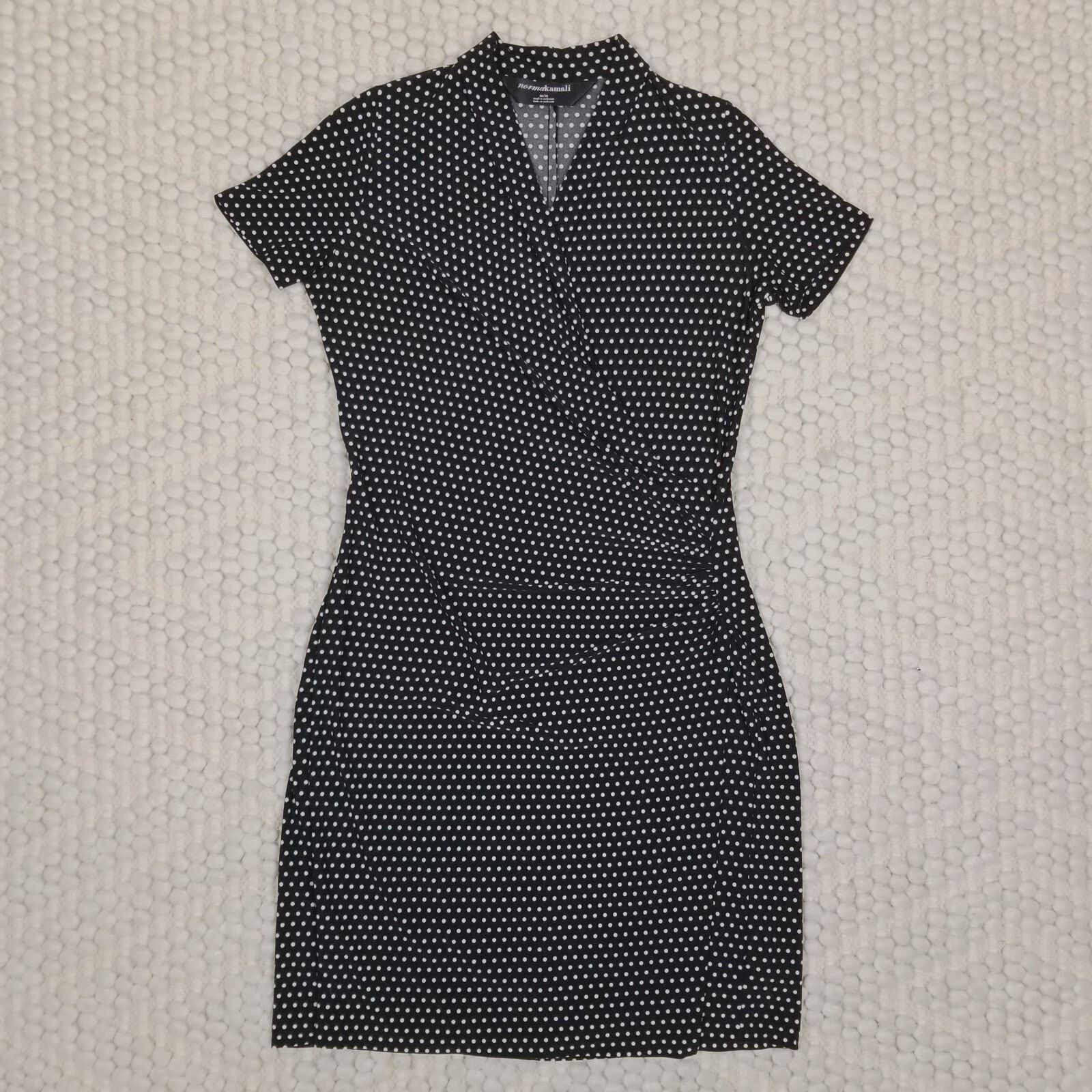 Norma Kamali Norma Kamali Baby Polka Dot Faux Wrap Dress Black & White M Size M / US 6-8 / IT 42-44 - 6 Thumbnail