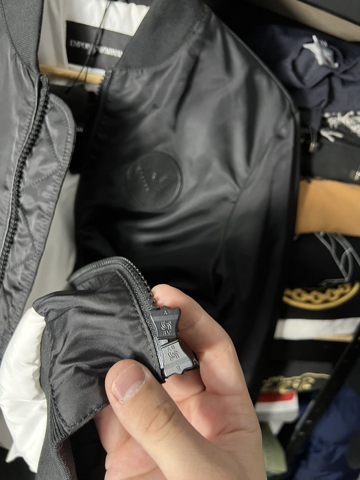 Emporio Armani 🖤 NWT Emporio Armani Reversible Leather Bomber — Black Size US M / EU 48-50 / 2 - 12 Thumbnail